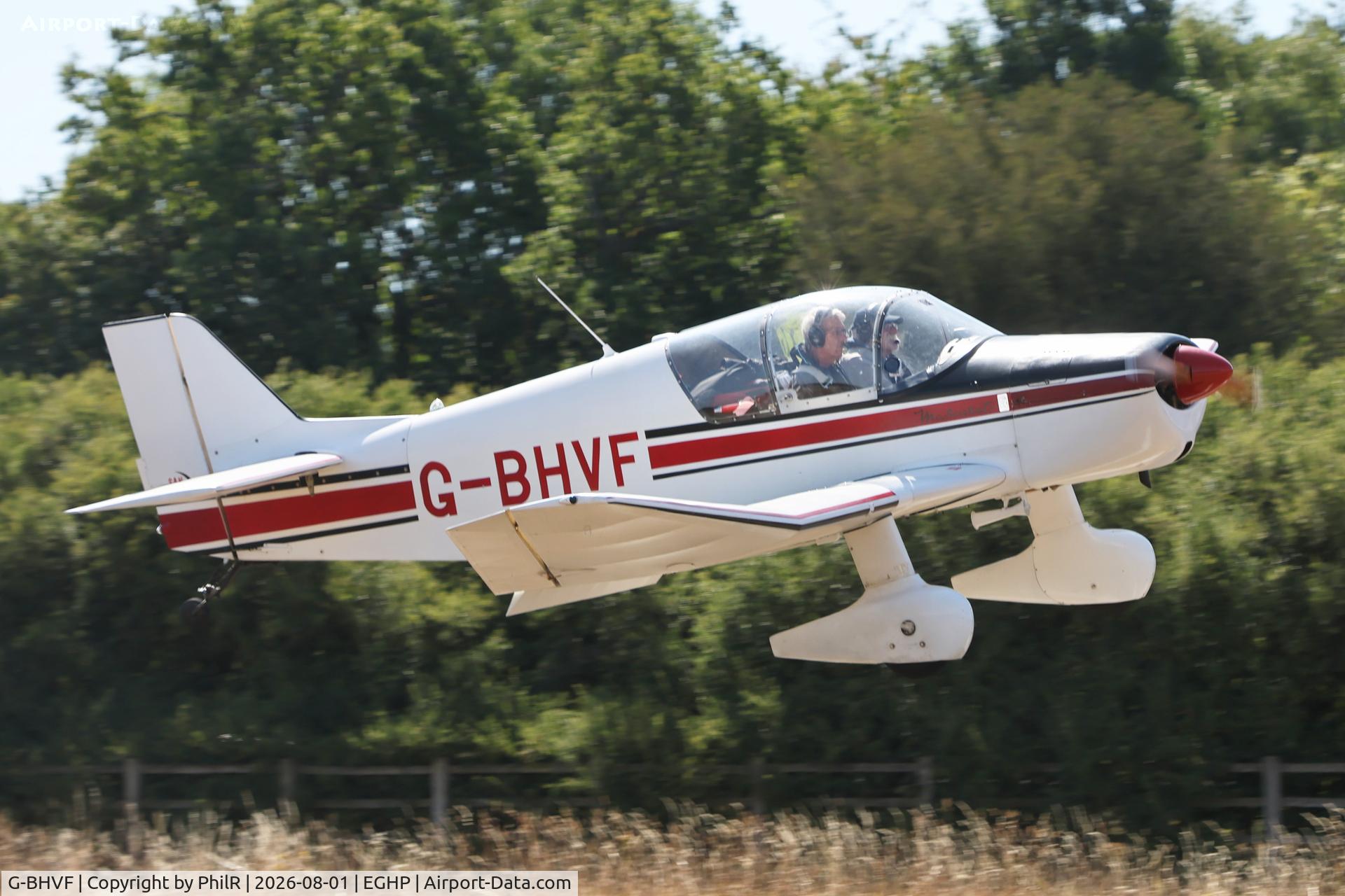 Aircraft G-BHVF, 1963 SAN Jodel D-150 Mascaret, c/n 11, G-BHVF 1963 Societe Aeronautique Normande Jodel D150 Mascaret Jodel Fly In Popham, at EGHP, photo by PhilR