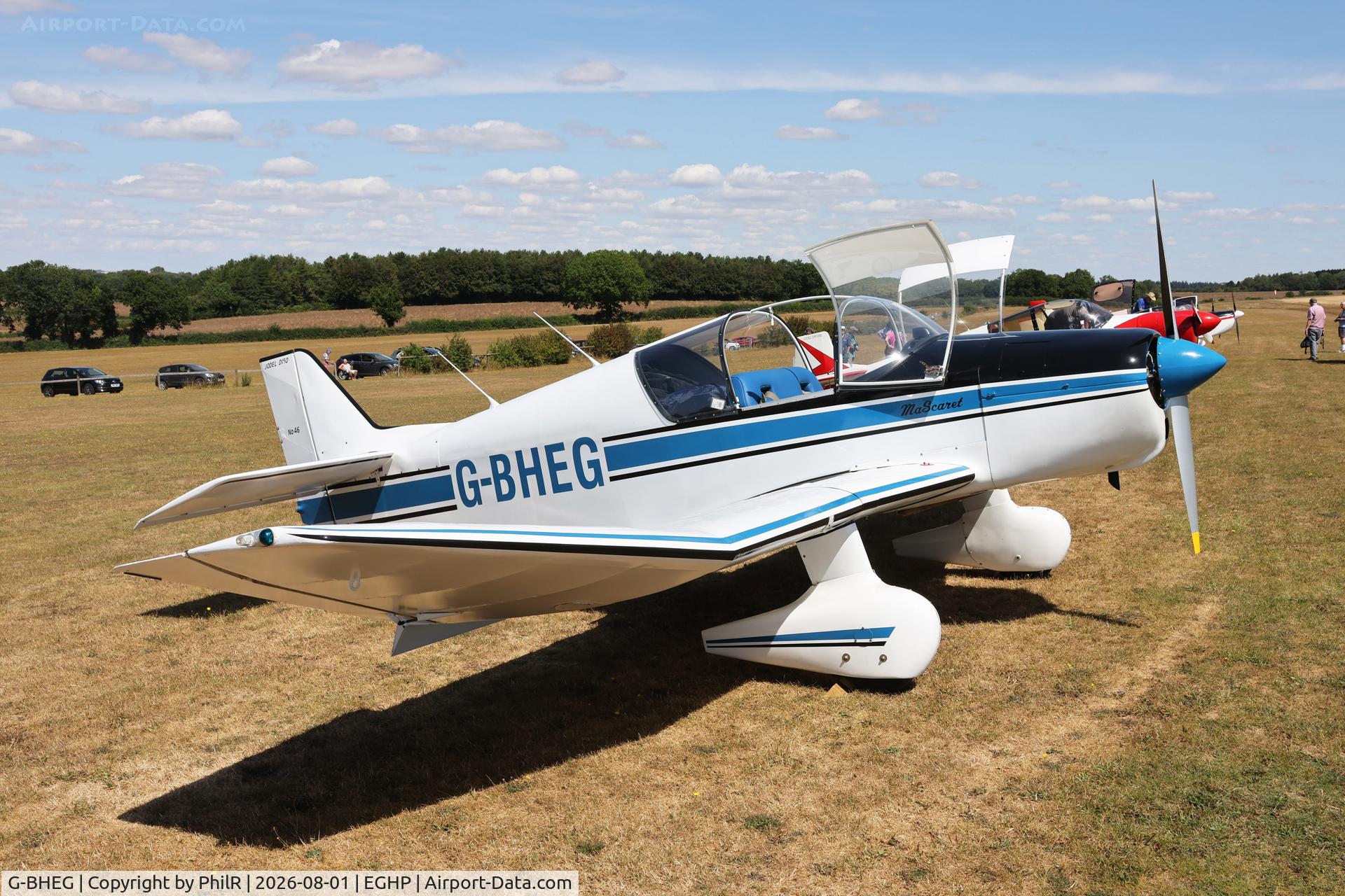 Aircraft G-BHEG, 1964 SAN Jodel D-150 Mascaret, c/n 46, G-BHEG 1964 SAN Jodel D150 Mascaret Jodel Fly In Popham, at EGHP, photo by PhilR