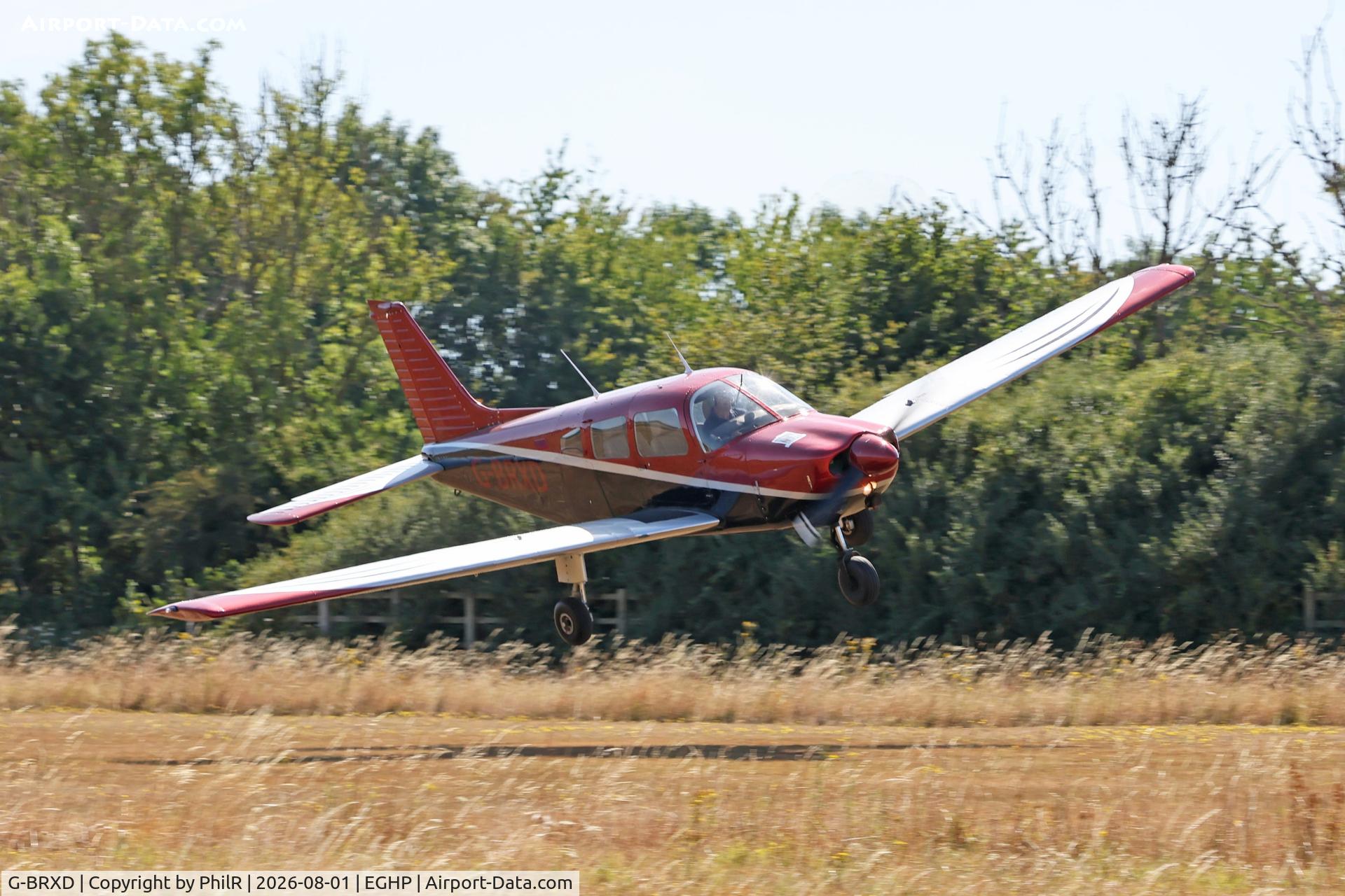 Aircraft G-BRXD, 1982 Piper PA-28-181 Cherokee Archer II, c/n 28-8290126, G-BRXD 1982 Piper Pa-28 Cherokee Archer ll Jodel Fly In Popham, at EGHP, photo by PhilR