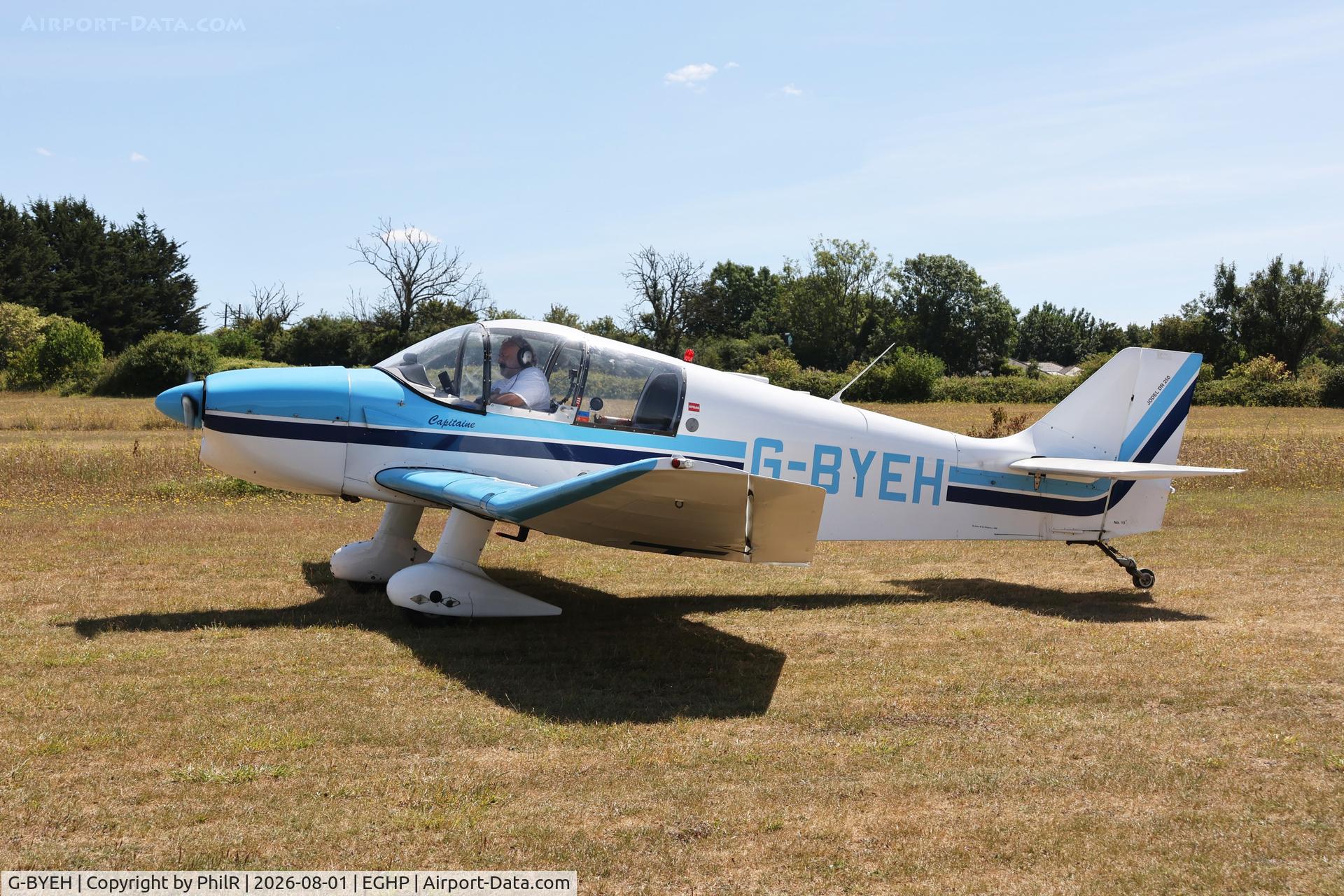 Aircraft G-BYEH, 1965 CEA Jodel DR-250-160 Capitaine, c/n 15, G-BYEH 1965 Centre Est Aeronautique Jodel DR250-160 Capitaine Jodel Fly In Popham, at EGHP, photo by PhilR