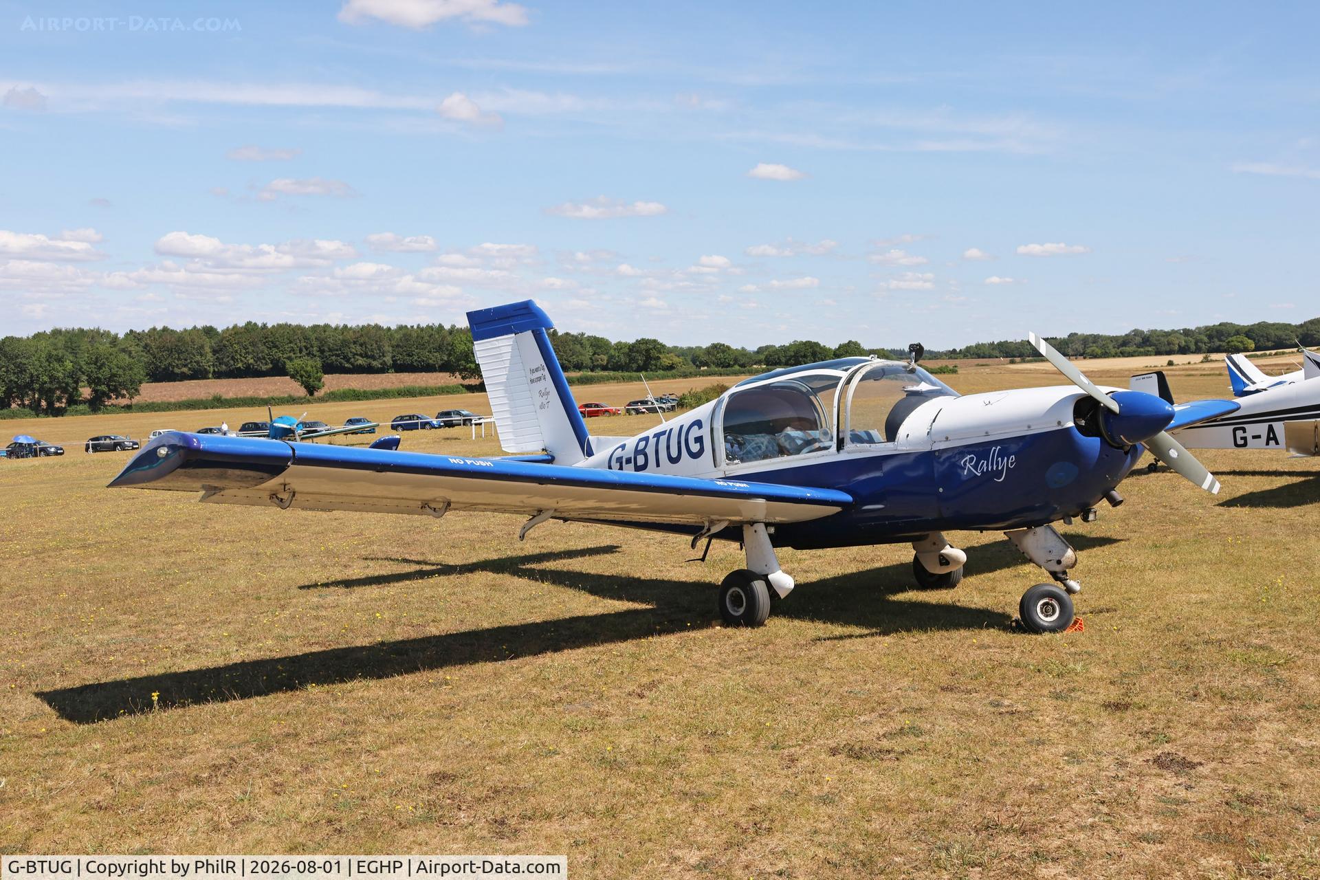 Aircraft G-BTUG, 1978 Socata Rallye 180T Galerien, c/n 3208, G-BTUG 1978 Societe De Construction D'Avions De Tourisme Et D'Affaires Morane Saulnier Rallye 180T Galerin Jodel Fly In Popham, at EGHP, photo by PhilR