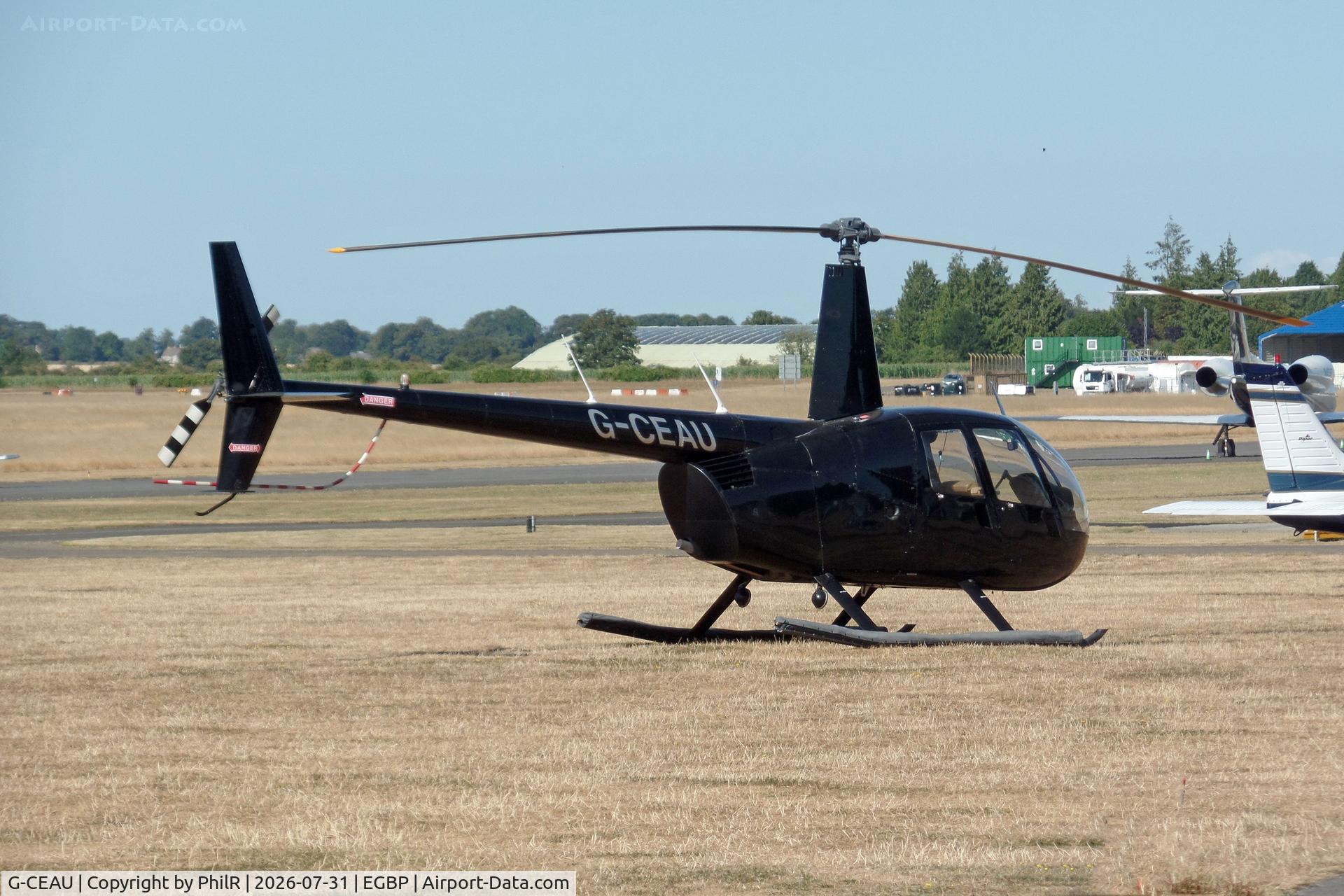 Aircraft G-CEAU, 2006 Robinson R44 Raven II, c/n 11311, G-CEAU 2006 Robinson R44 Clipper ll Kemble, at EGBP, photo by PhilR