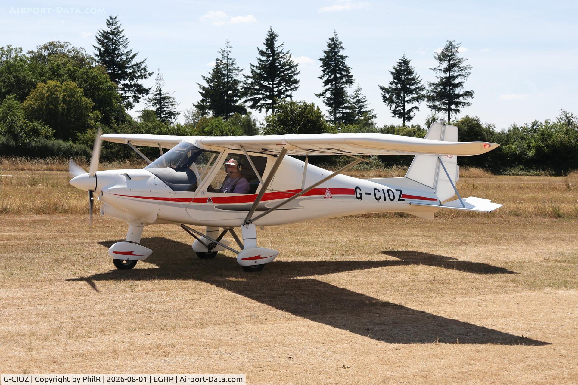 Aircraft G-CIOZ, G-CIOZ 2015 Red Aviation Ikarus C42 FB100 Bravo Jodel Fly In Popham, at EGHP, photo by PhilR