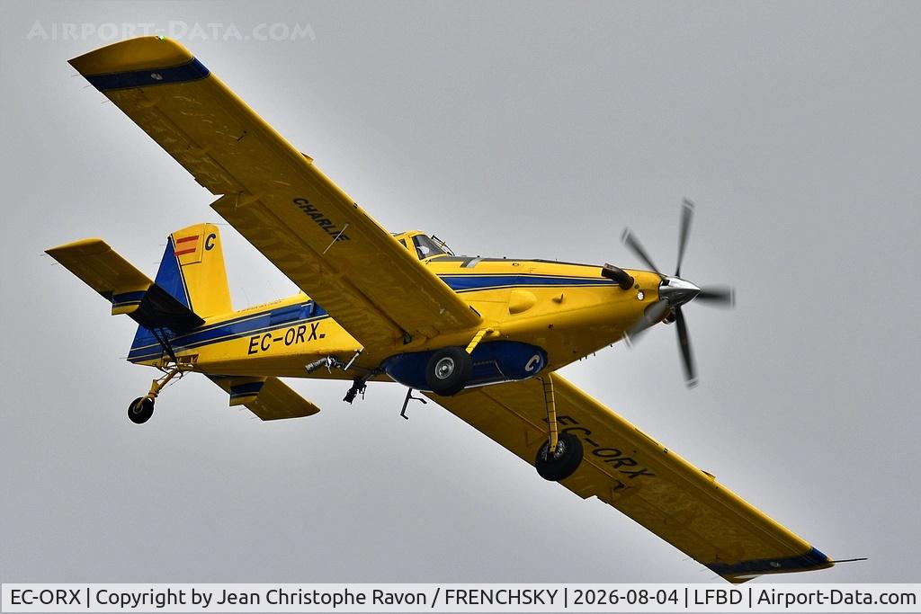 Aircraft EC-ORX, Air Tractor Inc AT-802, c/n 802-1233, Titan Aerial Firefighting, at LFBD, photo by Jean Christophe Ravon / FRENCHSKY