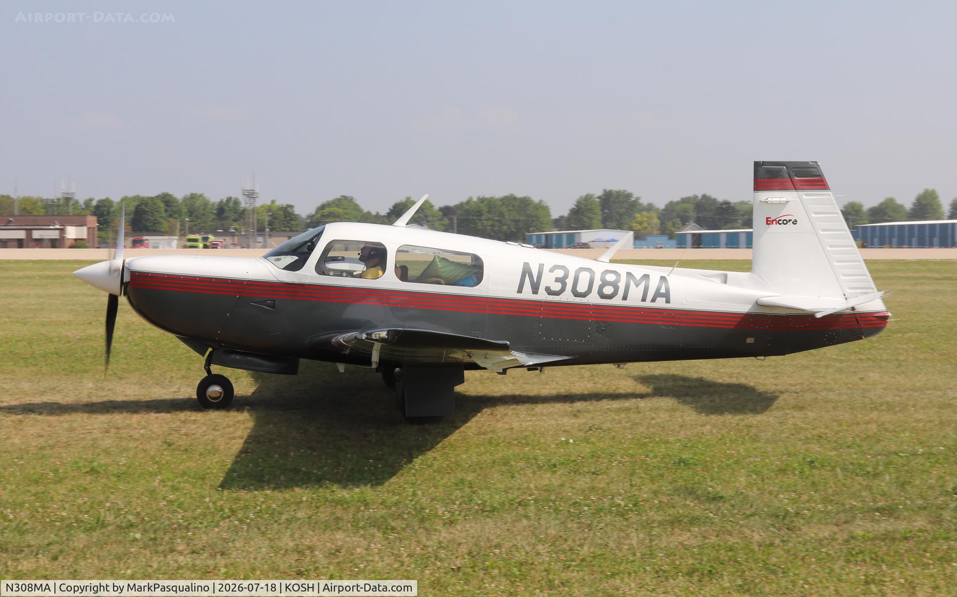 Aircraft N308MA, 1997 Mooney M20K, c/n 25-2008, Mooney M20K, at KOSH, photo by MarkPasqualino