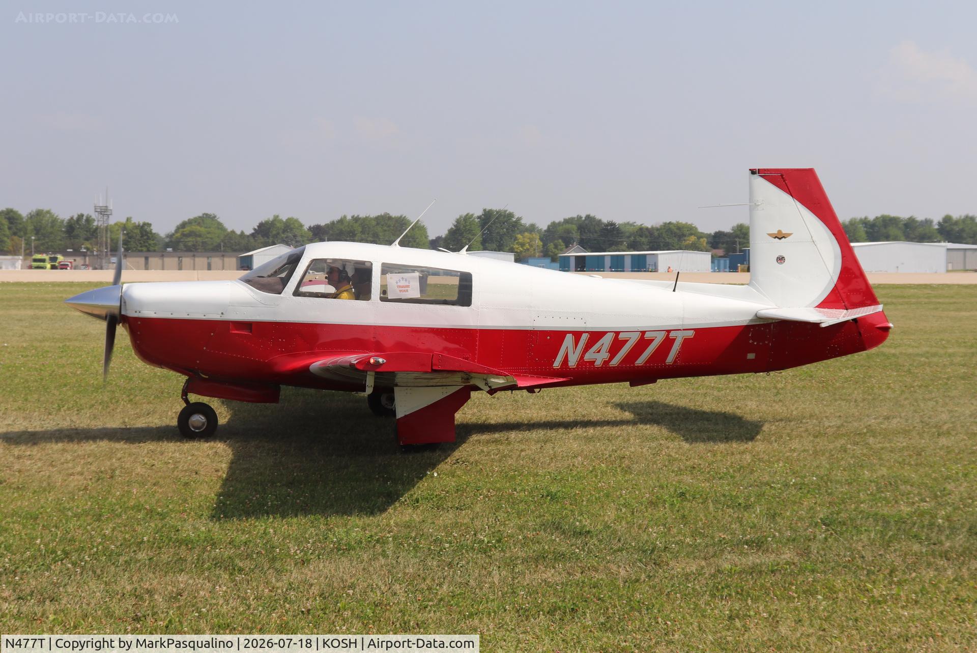 Aircraft N477T, 1967 Mooney M20F Executive, c/n 670274, Mooney M20F, at KOSH, photo by MarkPasqualino