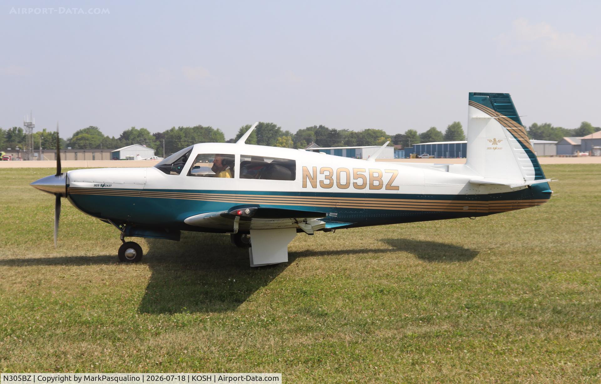 Aircraft N305BZ, 1984 Mooney M20K, c/n 25-0832, Mooney M20K, at KOSH, photo by MarkPasqualino