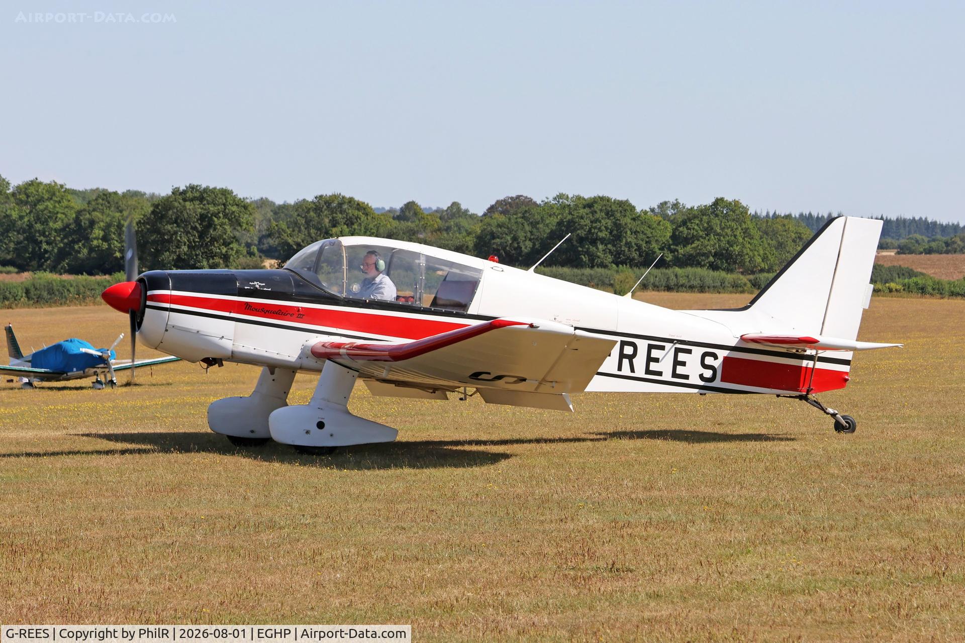 Aircraft G-REES, 1965 SAN Jodel D-140C Mousquetaire III, c/n 156, G-REES 1965 SAN Jodel D140C Mousquetaire Jodel Fly In Popham(2).jpg, at EGHP, photo by PhilR