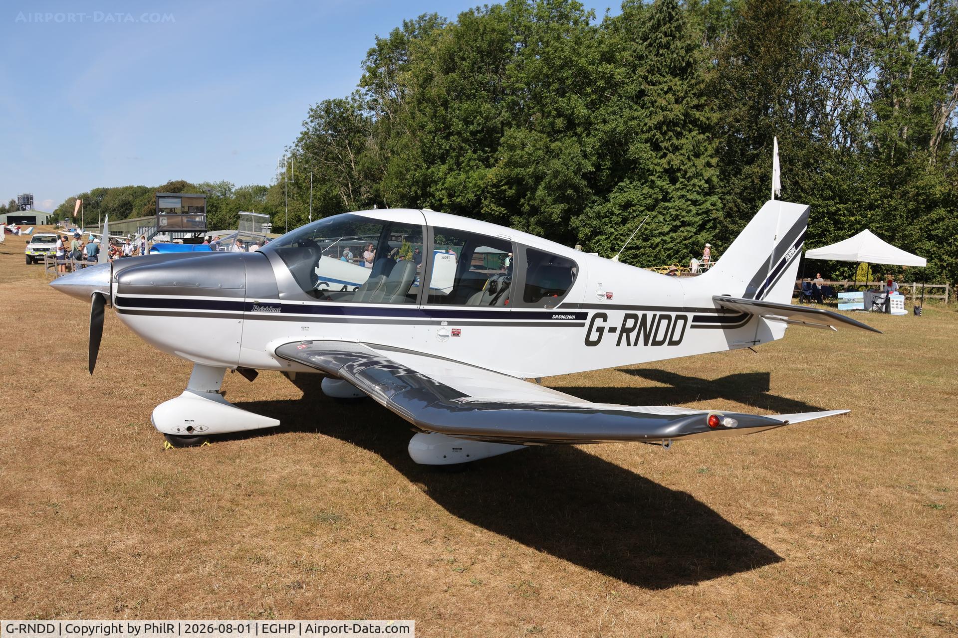 Aircraft G-RNDD, 2003 Robin DR-400-500 President, c/n 37, G-RNDD 2003 CAB Robin DR400-500 President Jodel Fly In Popham, at EGHP, photo by PhilR