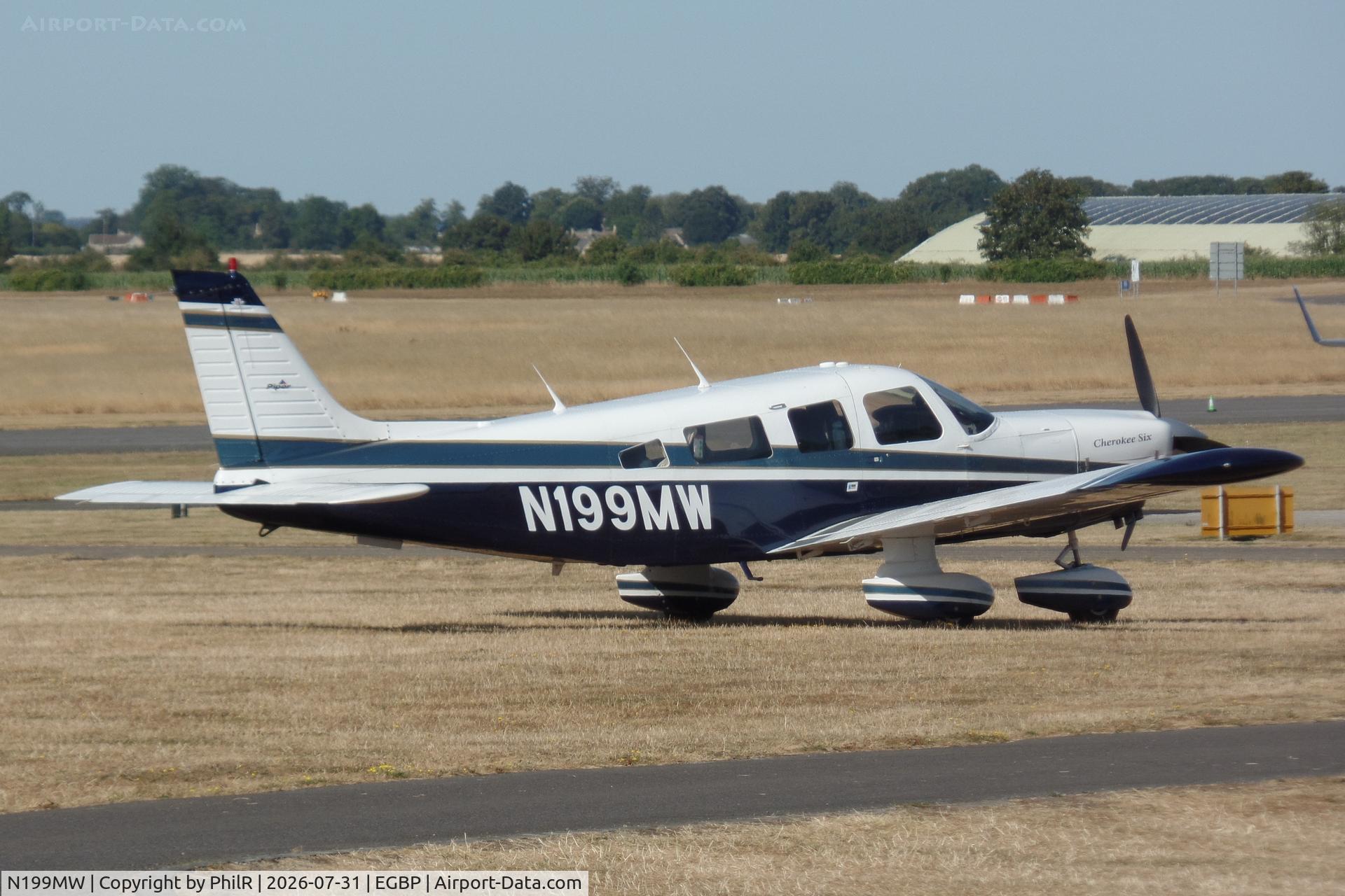 Aircraft N199MW, 1979 Piper PA-32-300 Cherokee Six, c/n 32-7940219, N199MW 1979 Piper PA-32-300 Cherokee Six Kemble, at EGBP, photo by PhilR