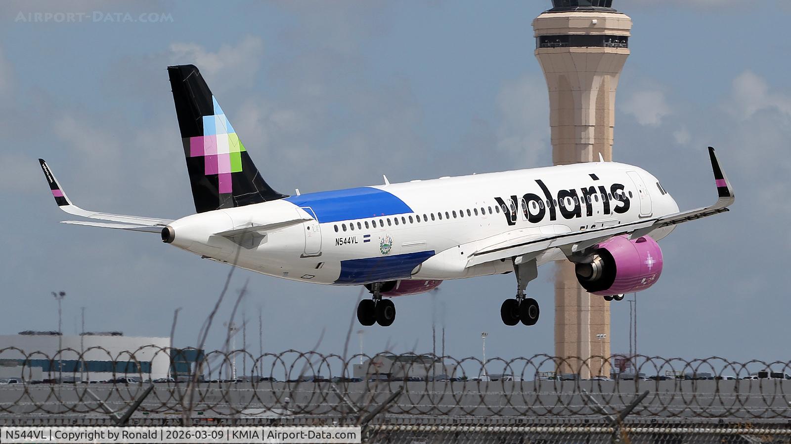 Aircraft N544VL, 2019 Airbus A320-271N, c/n 9343, at mia, at KMIA, photo by Ronald