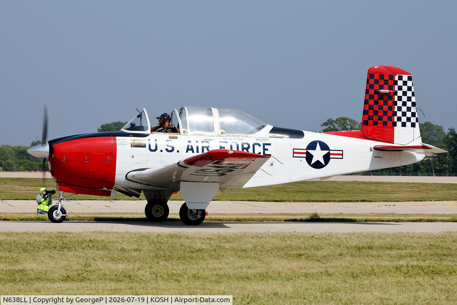 Aircraft N638LL, 1954 Beech T-34A (A45) Mentor Mentor, c/n G-93, Airventure 2026., at KOSH, photo by GeorgeP