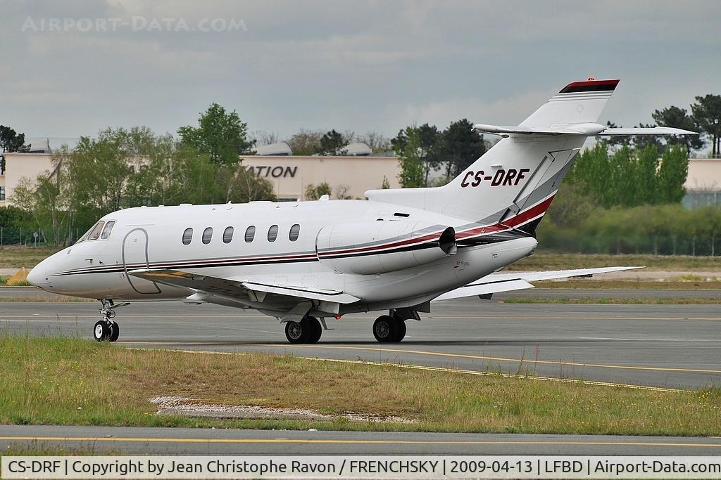 Aircraft CS-DRF, 2005 Raytheon Hawker 800XP, c/n 258730, NetJets Europe, at LFBD, photo by Jean Christophe Ravon / FRENCHSKY
