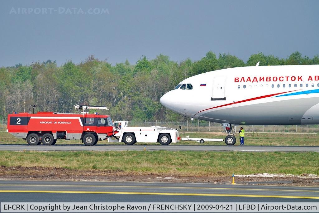 Aircraft EI-CRK, 1994 Airbus A330-301, c/n 070, Vladivostok Air, at LFBD, photo by Jean Christophe Ravon / FRENCHSKY