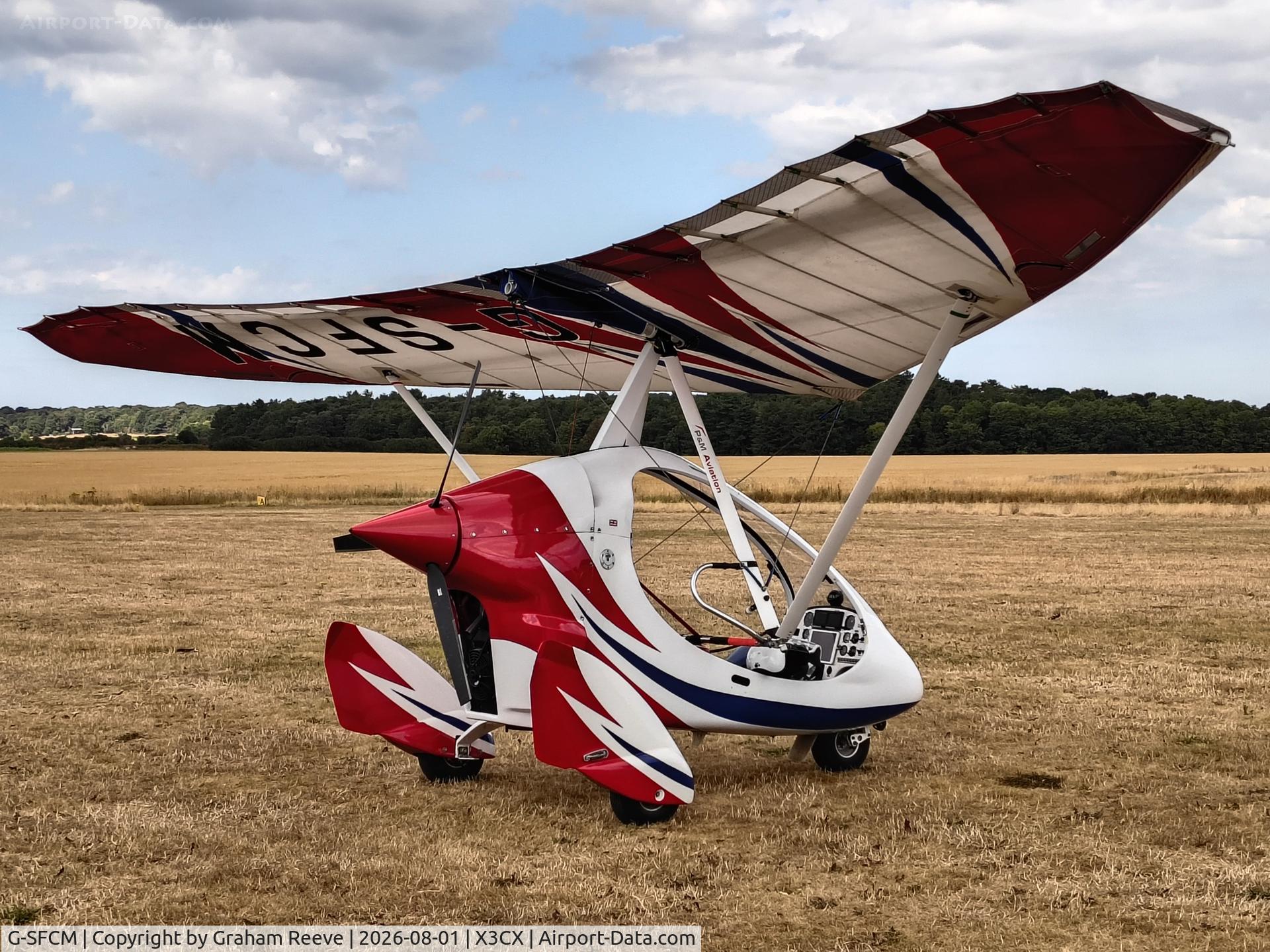 Aircraft G-SFCM, 2017 P&M Aviation PulsR, c/n 8762, Parked at Northrepps., at X3CX, photo by Graham Reeve