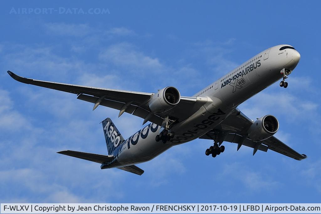 Aircraft F-WLXV, 2016 Airbus A350-1041, c/n 0065, test flight, at LFBD, photo by Jean Christophe Ravon / FRENCHSKY