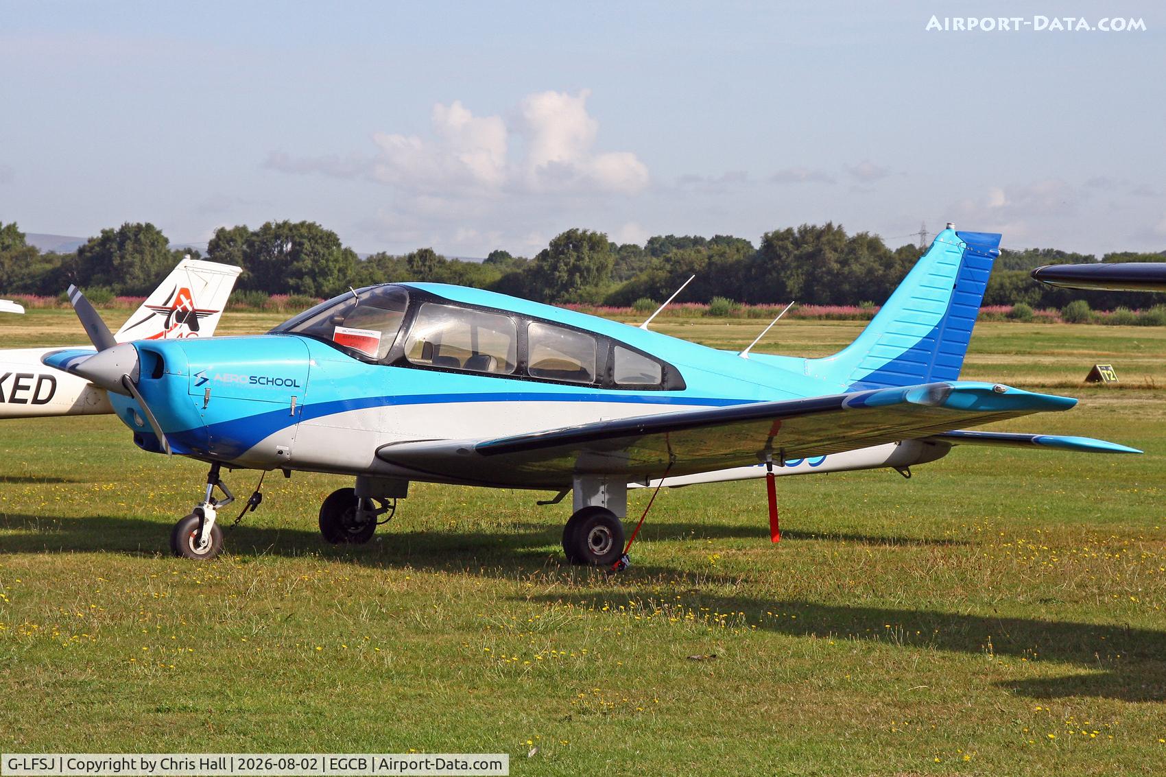 Aircraft G-LFSJ, 1979 Piper PA-28-161 Cherokee Warrior II, c/n 28-7916536, Barton 02/08/26, at EGCB, photo by Chris Hall