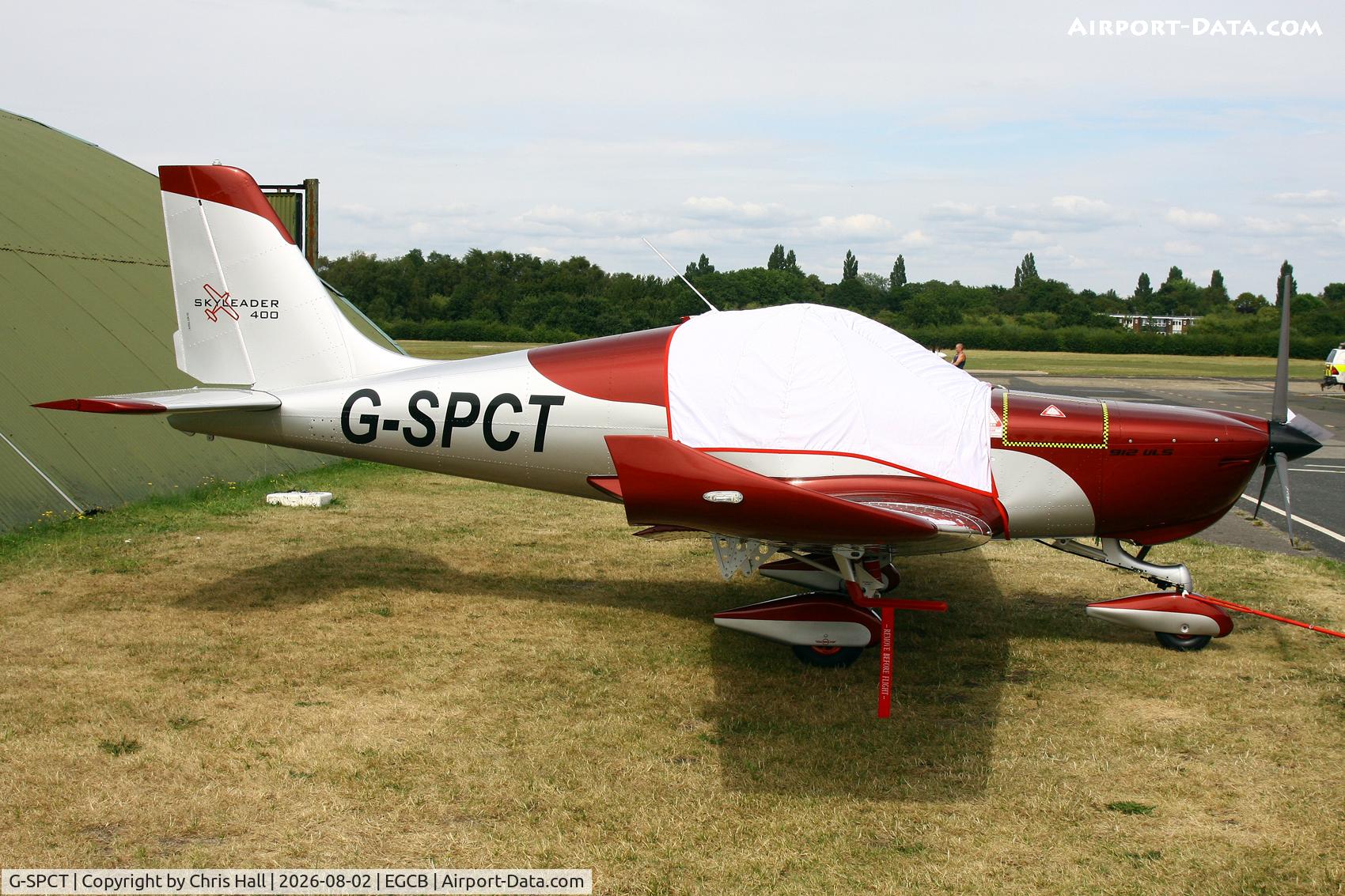 Aircraft G-SPCT, 2026 Jihlavan Skyleader 400, c/n 4 376 425 F, Barton 02/08/26, at EGCB, photo by Chris Hall