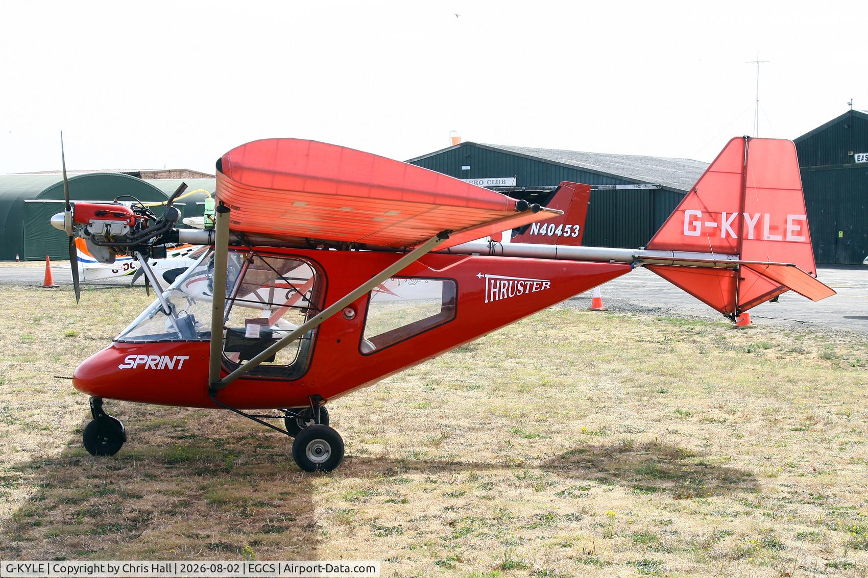 Aircraft G-KYLE, 2005 Thruster T600N 450, c/n 0053-T600N-113, Sturgate 02/08/26, at EGCS, photo by Chris Hall