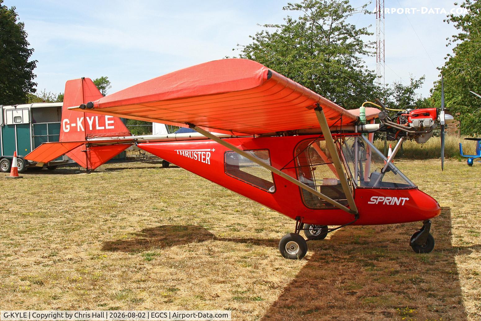 Aircraft G-KYLE, 2005 Thruster T600N 450, c/n 0053-T600N-113, Sturgate 02/08/26, at EGCS, photo by Chris Hall
