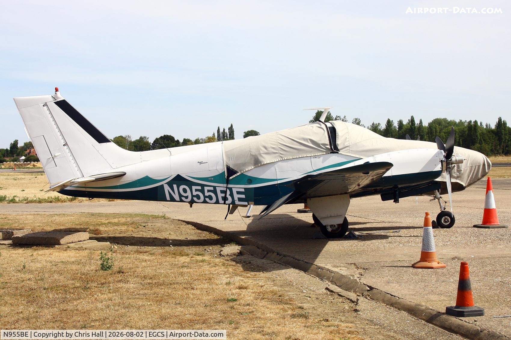 Aircraft N955BE, 1969 Beech 95-B55 Baron Baron, c/n TC-1272, Sturgate 02/08/26, at EGCS, photo by Chris Hall