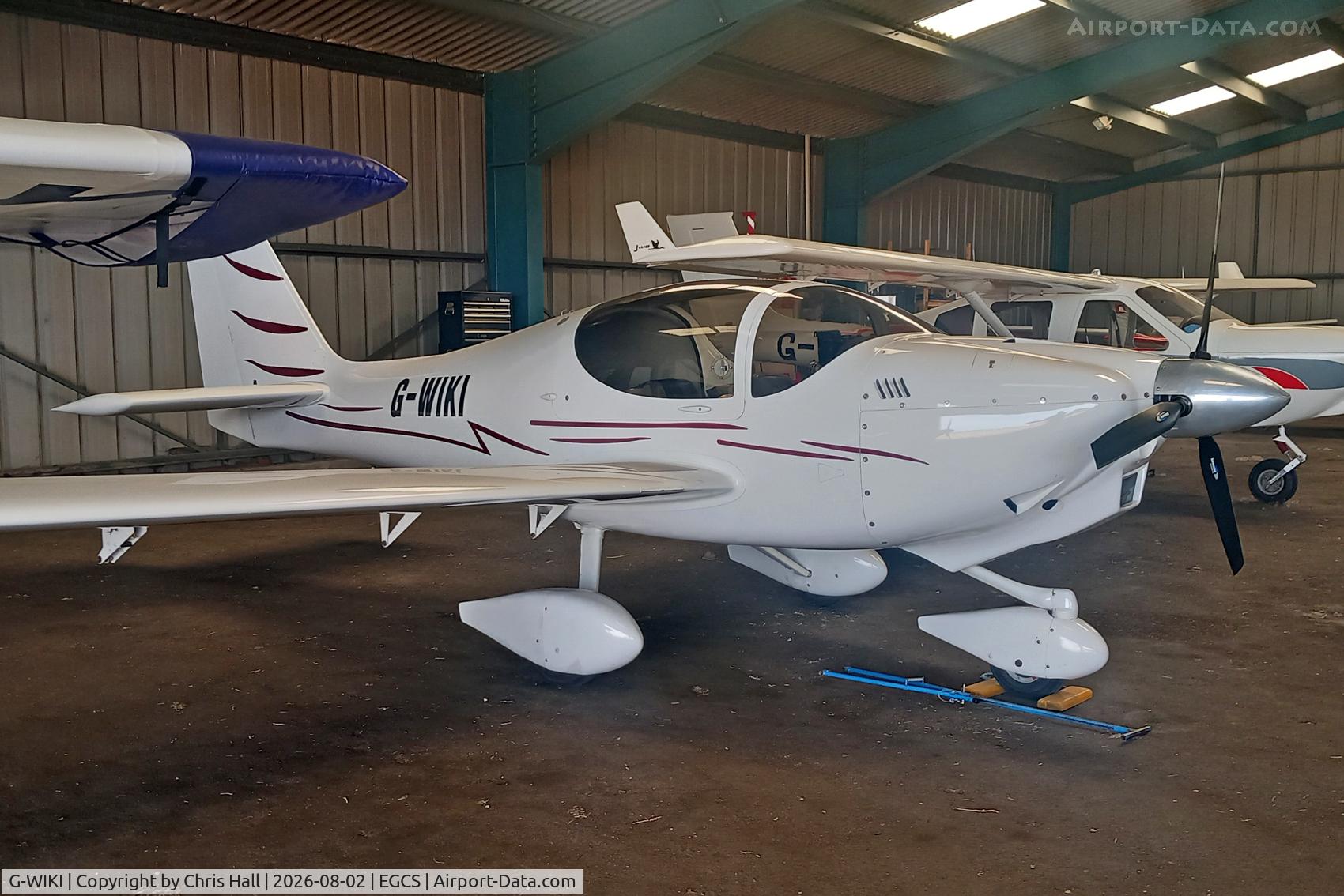 Aircraft G-WIKI, 2011 Europa XS Tri-Gear, c/n PFA 247-14095, Sturgate 02/08/26, at EGCS, photo by Chris Hall