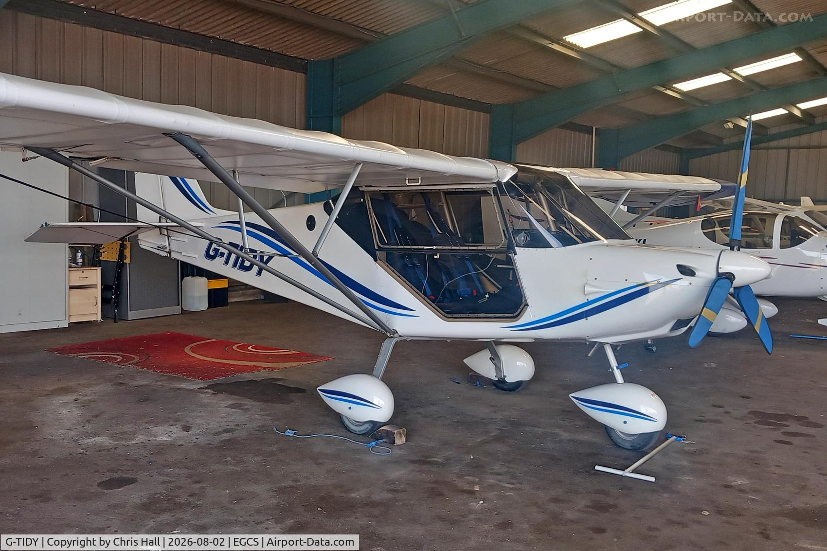 Aircraft G-TIDY, Bestoff Skyranger Nynja, c/n BMAA/HB/623, Sturgate 02/08/26, at EGCS, photo by Chris Hall