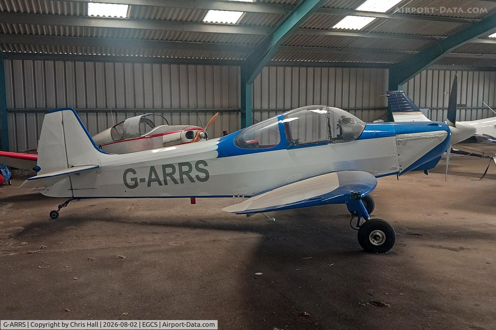 Aircraft G-ARRS, 1958 Piel CP-301A Emeraude, c/n 226, Sturgate 02/08/26, at EGCS, photo by Chris Hall