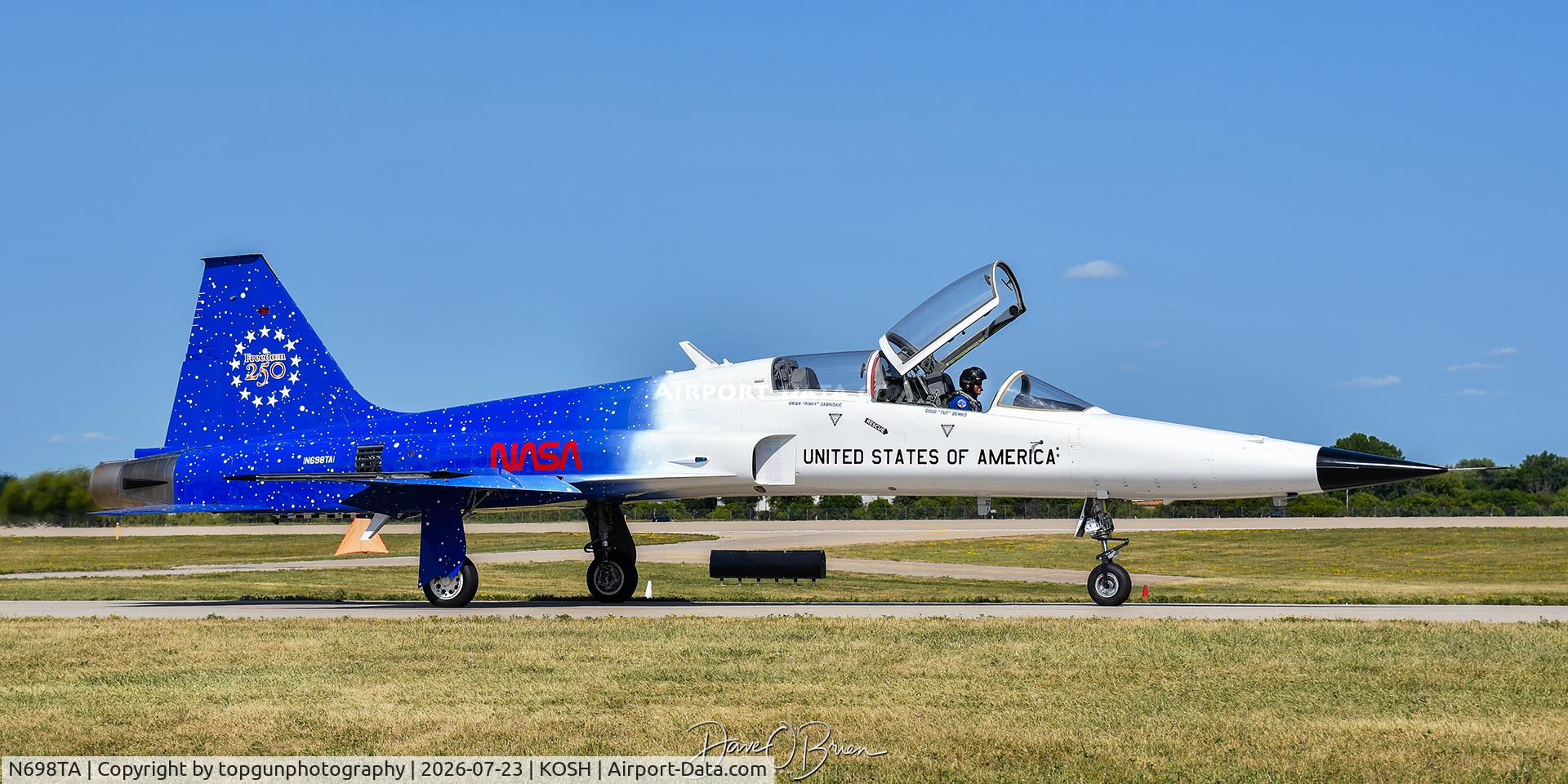 Aircraft N698TA, 1975 Northrop F-5F Tiger II, c/n W.1008, GHOST2 of the NASA F-5's, at KOSH, photo by topgunphotography