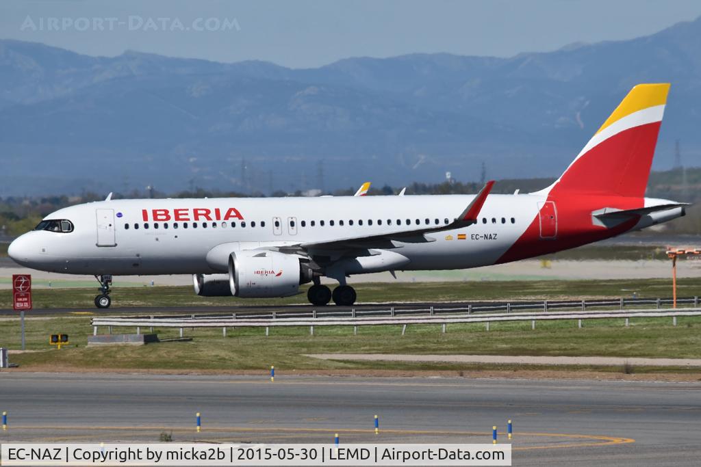 Aircraft EC-NAZ, 2018 Airbus A320-271N, c/n 8648, Taxiing, at LEMD, photo by micka2b