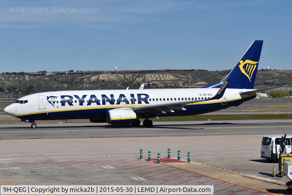 Aircraft 9H-QEG, 2018 Boeing 737-800, c/n 44821 l/n 6829, Taxiing, at LEMD, photo by micka2b