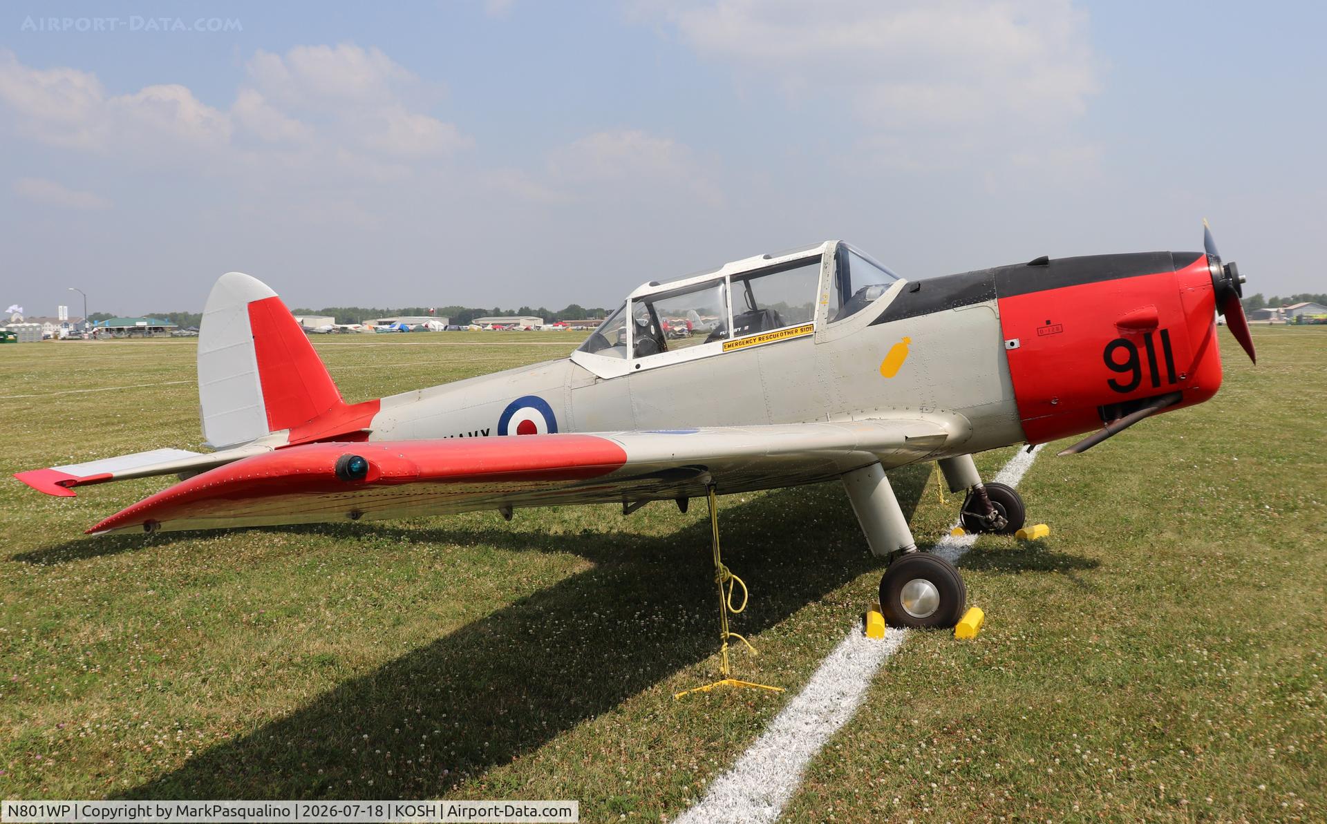 Aircraft N801WP, 1952 De Havilland DHC-1 Chipmunk T.10, c/n C1/0693, DHC-1 Chipmunk T.10, at KOSH, photo by MarkPasqualino