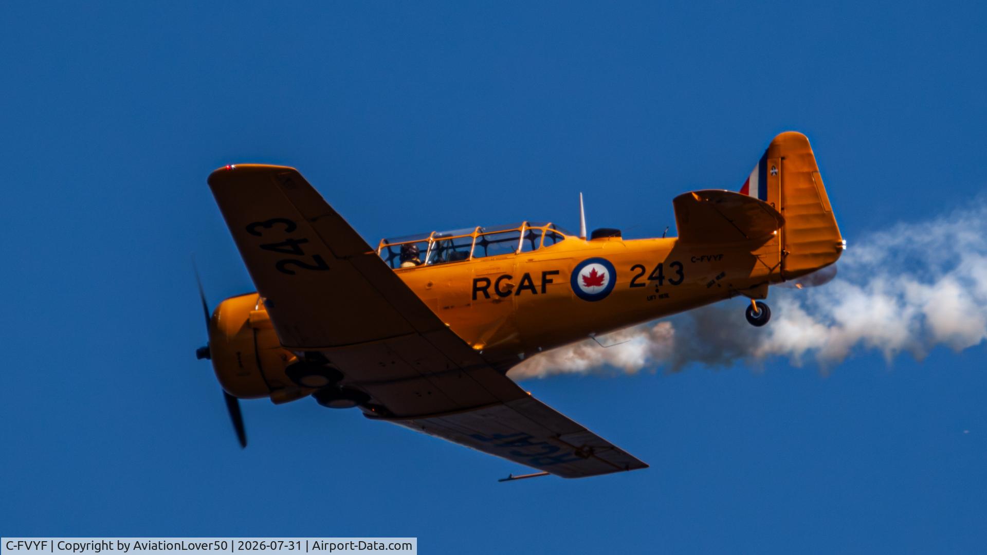 Aircraft C-FVYF, 1952 Canadian Car & Foundry T-6 Harvard Mk.4, c/n CCF4-34, Harvard Mk.IV, photo by AviationLover50