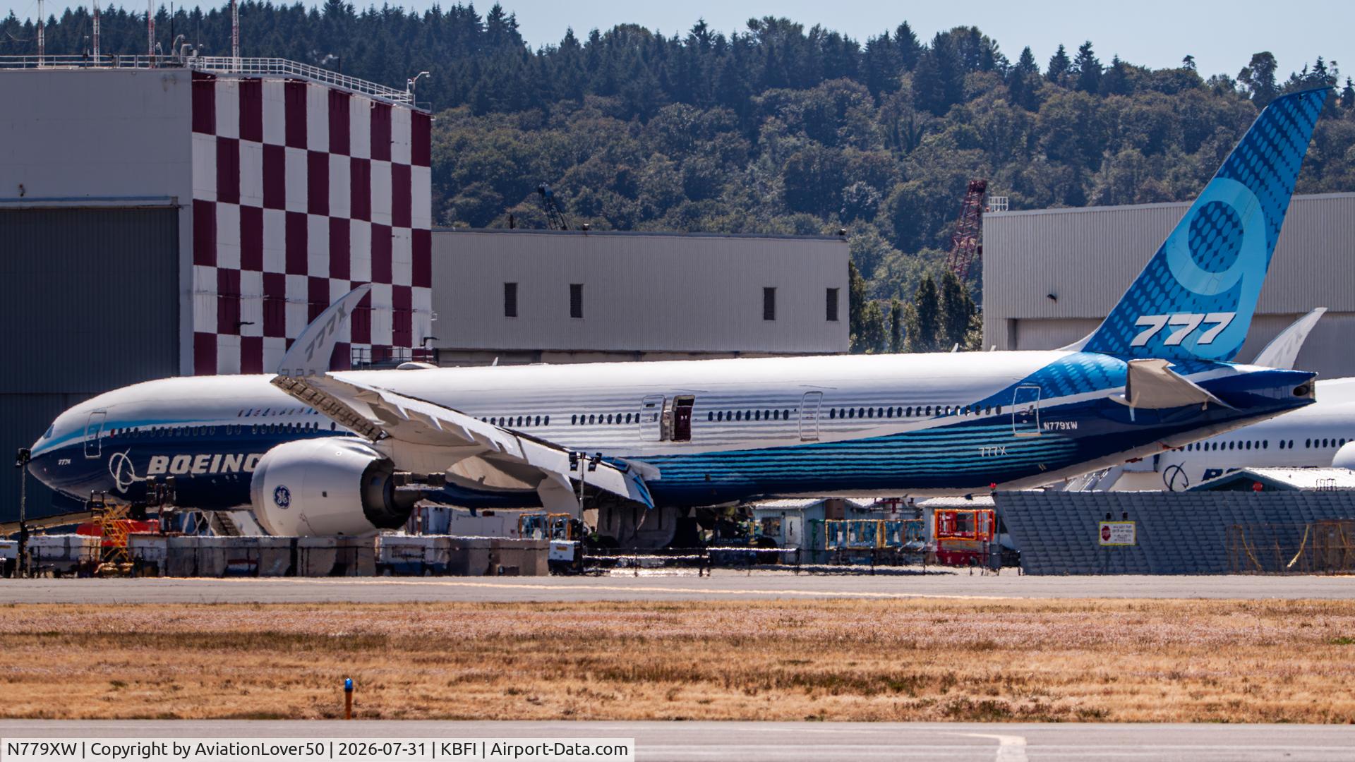 Aircraft N779XW, 2019 Boeing 777-9X, c/n 64240, 777-9, at KBFI, photo by AviationLover50