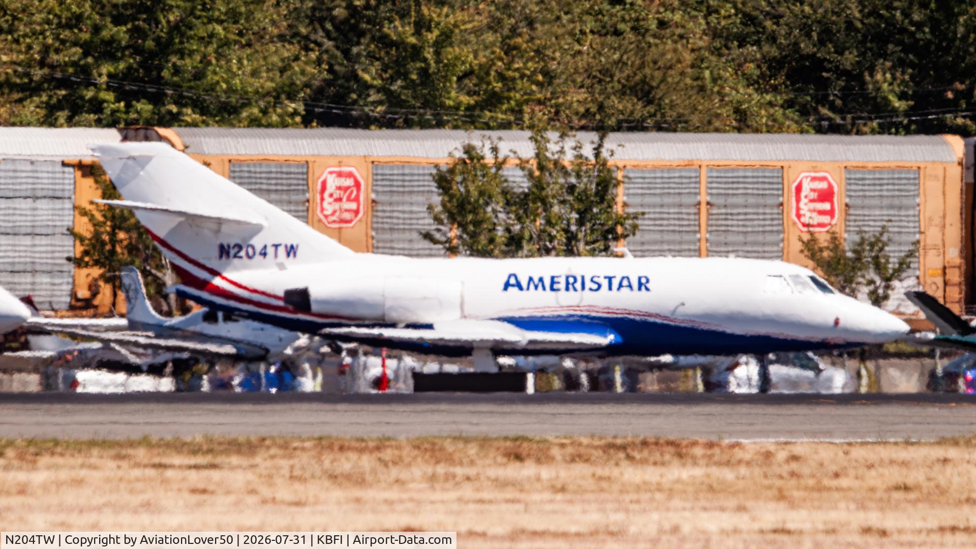 Aircraft N204TW, 1969 Dassault Falcon (Mystere) 20D, c/n 204, Ameristar Falcon 20F, at KBFI, photo by AviationLover50