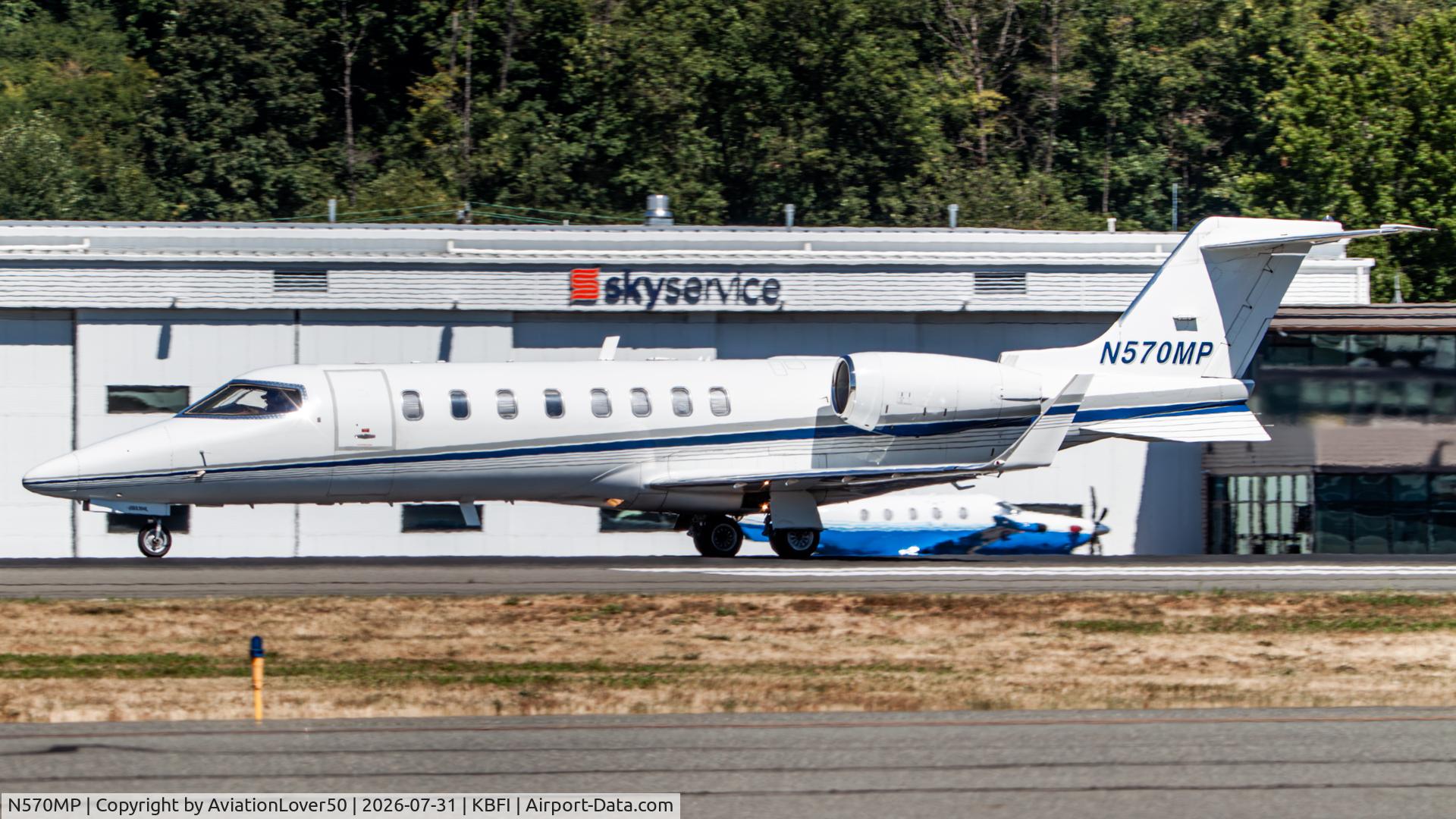 Aircraft N570MP, 2001 Learjet 45, c/n 171, Medway Air Ambulance Lear 45, at KBFI, photo by AviationLover50