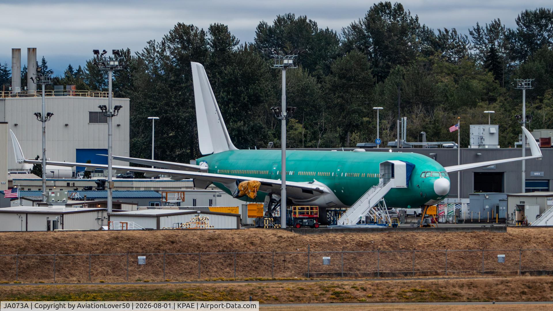 Aircraft JA073A, 2021 Boeing 777-9, c/n 61550 l/n 1680, ANA 779, at KPAE, photo by AviationLover50