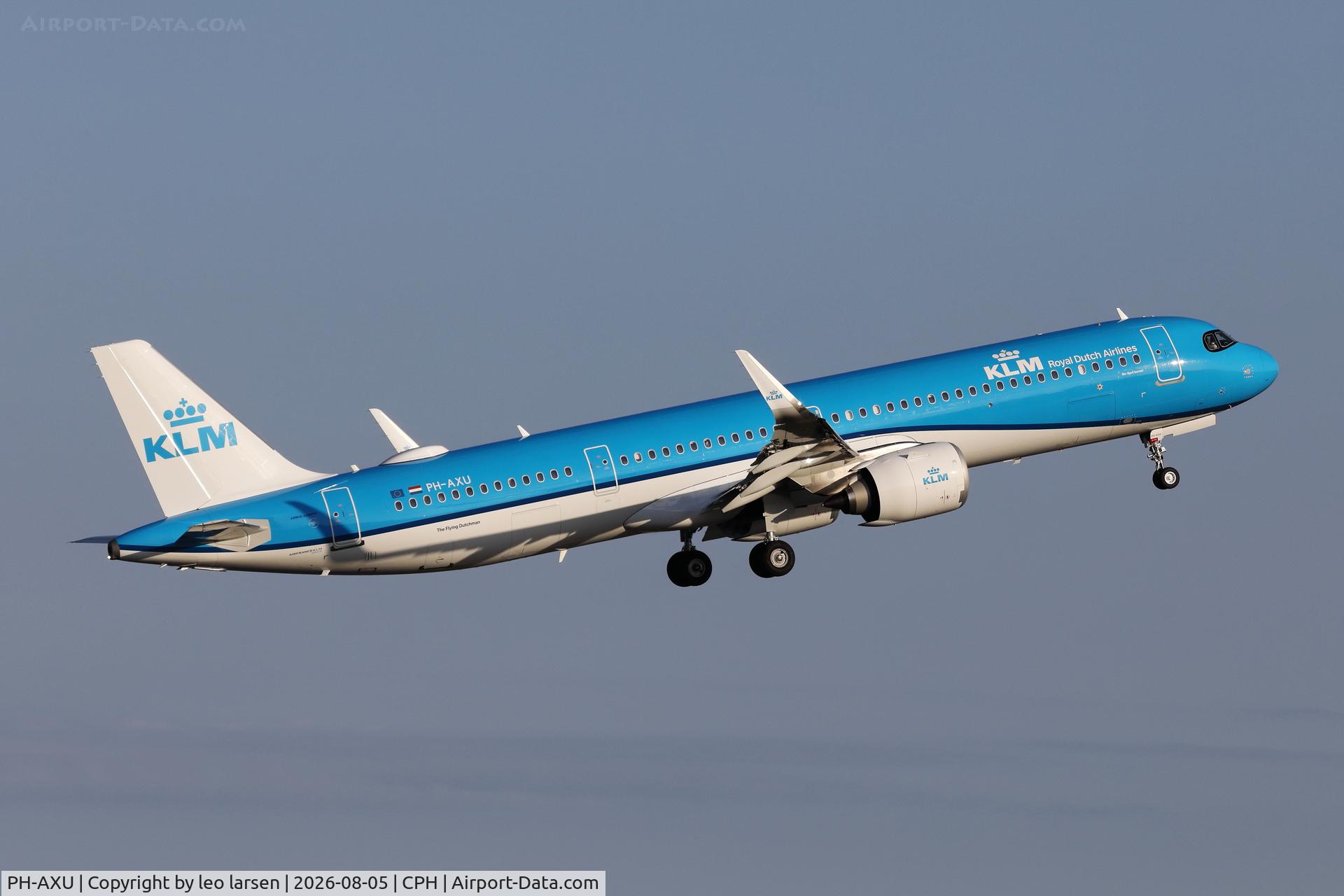 Aircraft PH-AXU, 2026 Airbus A321-252NX, c/n 13339, Copenhagen 5.8.2026, at CPH, photo by leo larsen