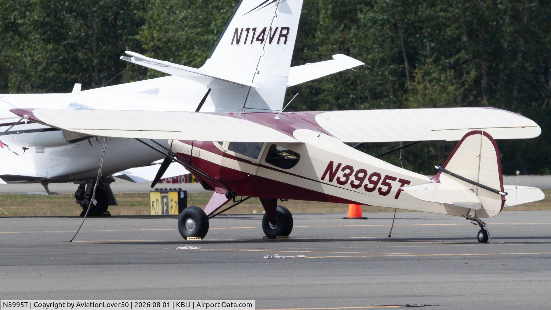 Aircraft N3995T, 1978 Taylorcraft F-19 Sportsman, c/n F-123, Taylorcraft F-19 Sportsman, at KBLI, photo by AviationLover50