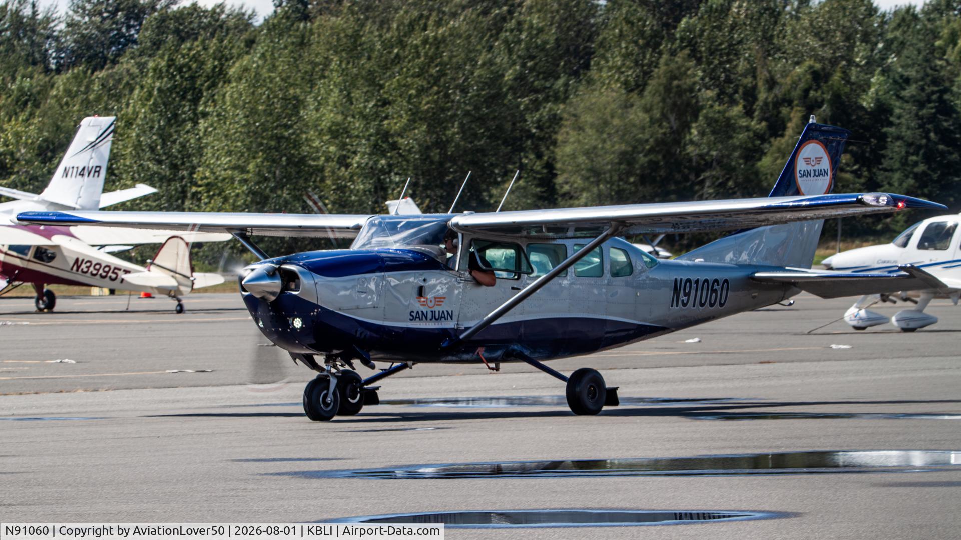 Aircraft N91060, 1969 Cessna T207, c/n 20700047, Turbo Skywagon T207, at KBLI, photo by AviationLover50