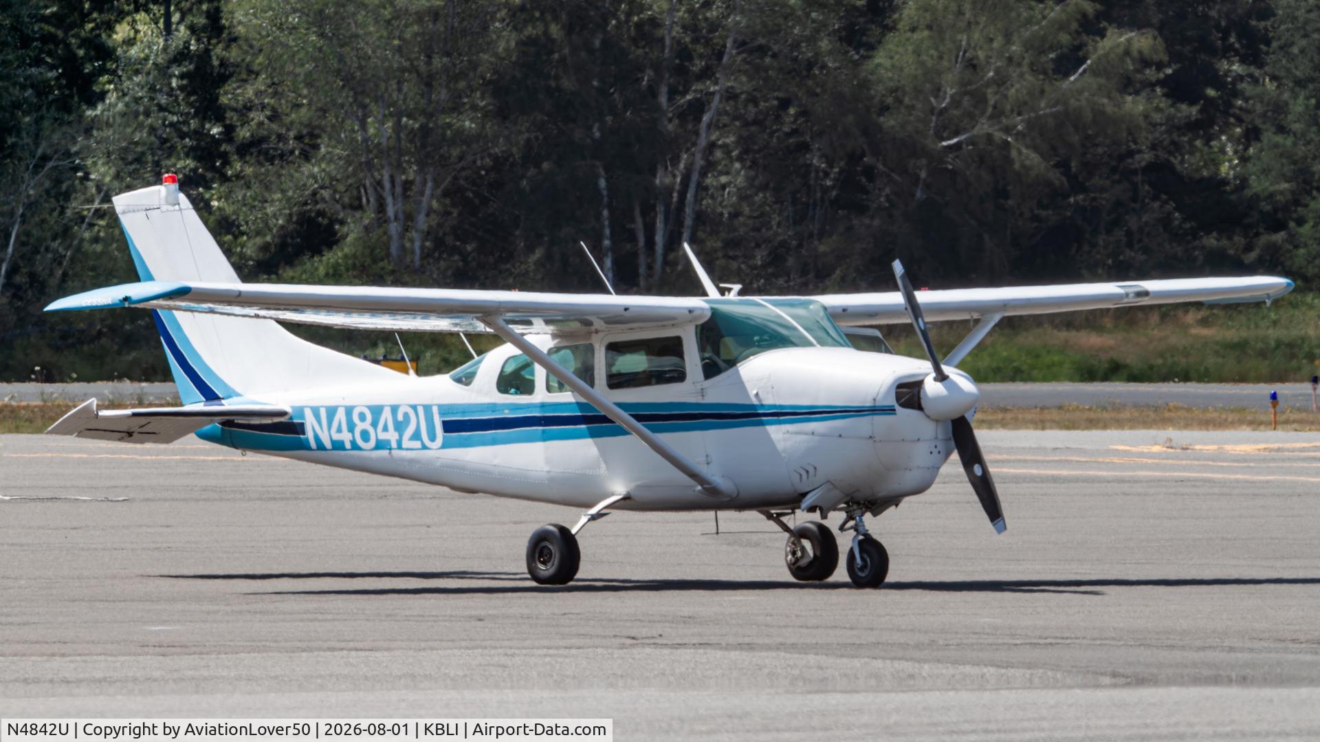 Aircraft N4842U, 1964 Cessna 210-5A(205A), c/n 2050542, Cessna 205A, at KBLI, photo by AviationLover50