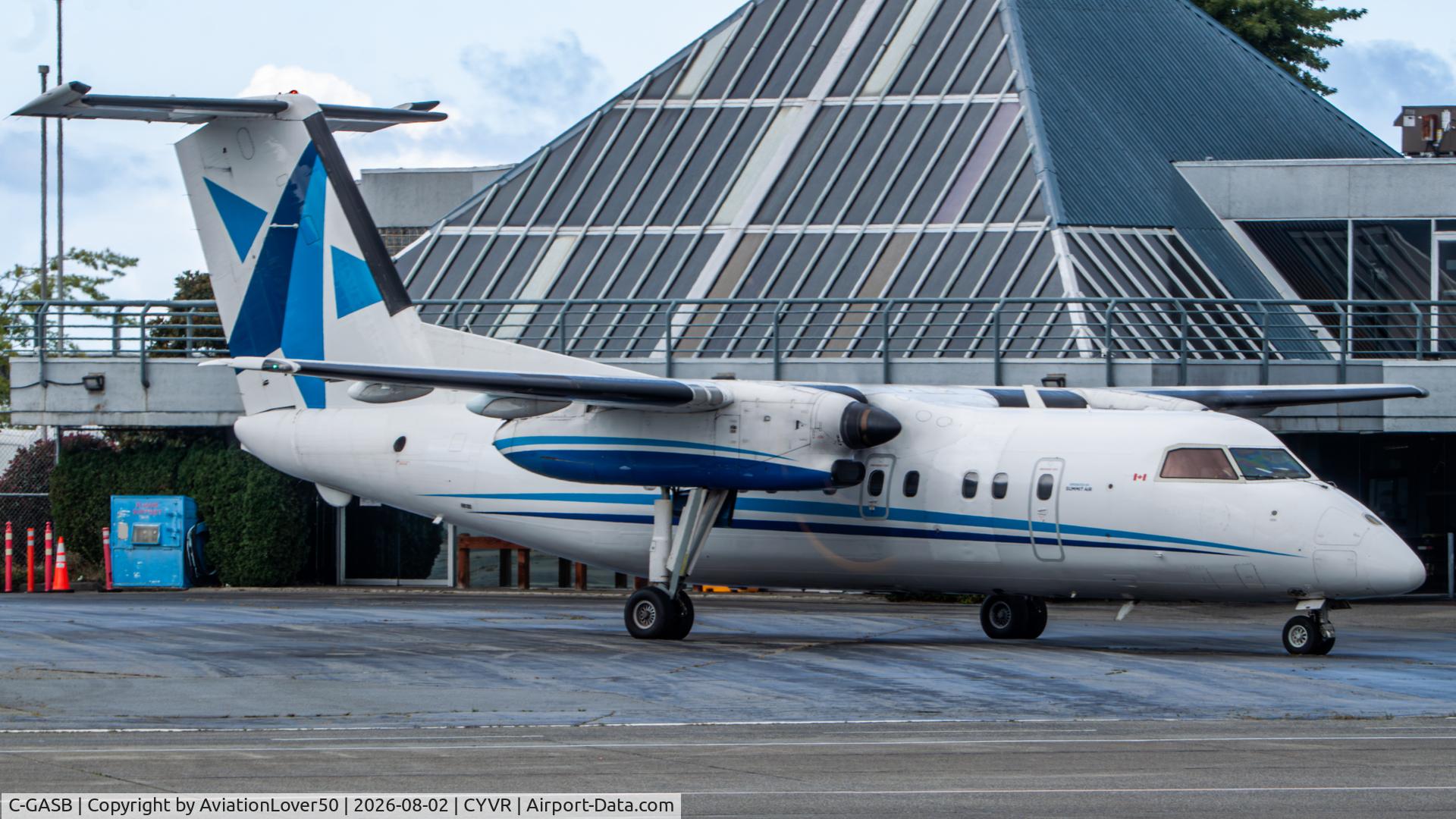 Aircraft C-GASB, 1985 De Havilland Canada DHC-8-102 Dash 8, c/n 013, North Star Air/Summit Air Q100, at CYVR, photo by AviationLover50