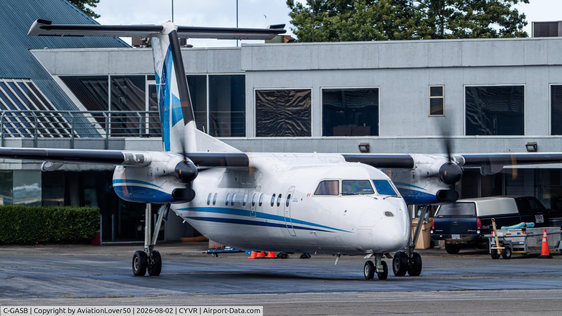 Aircraft C-GASB, 1985 De Havilland Canada DHC-8-102 Dash 8, c/n 013, North Star Air/Summit Air Q100, at CYVR, photo by AviationLover50
