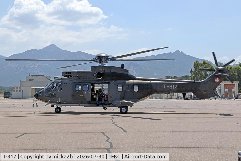 Aircraft T-317, Aerospatiale TH86 Super Puma (AS-332M1), c/n 2337, Parked, at LFKC, photo by micka2b