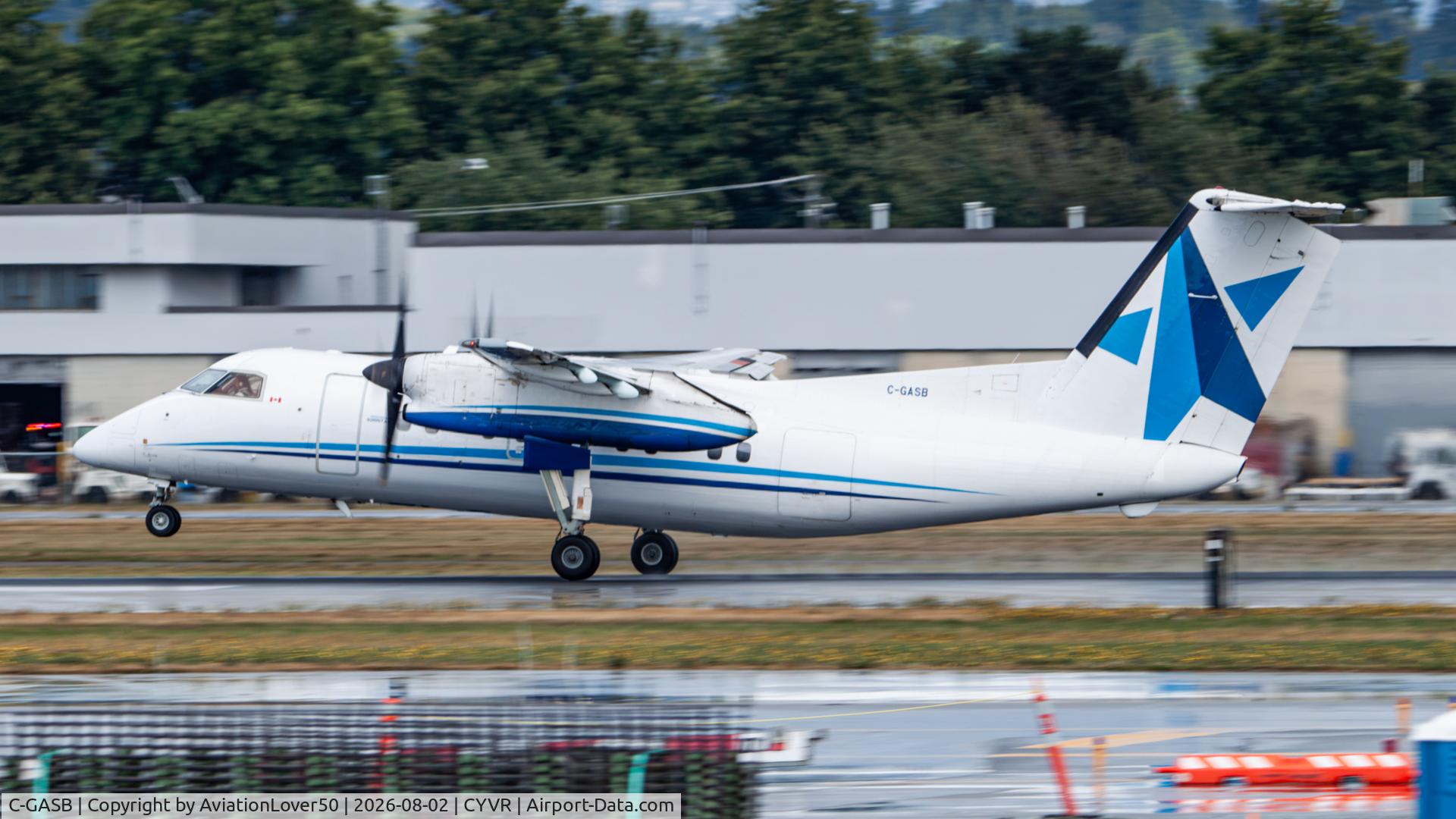 Aircraft C-GASB, 1985 De Havilland Canada DHC-8-102 Dash 8, c/n 013, North Star Air/Summit Air Q100, at CYVR, photo by AviationLover50
