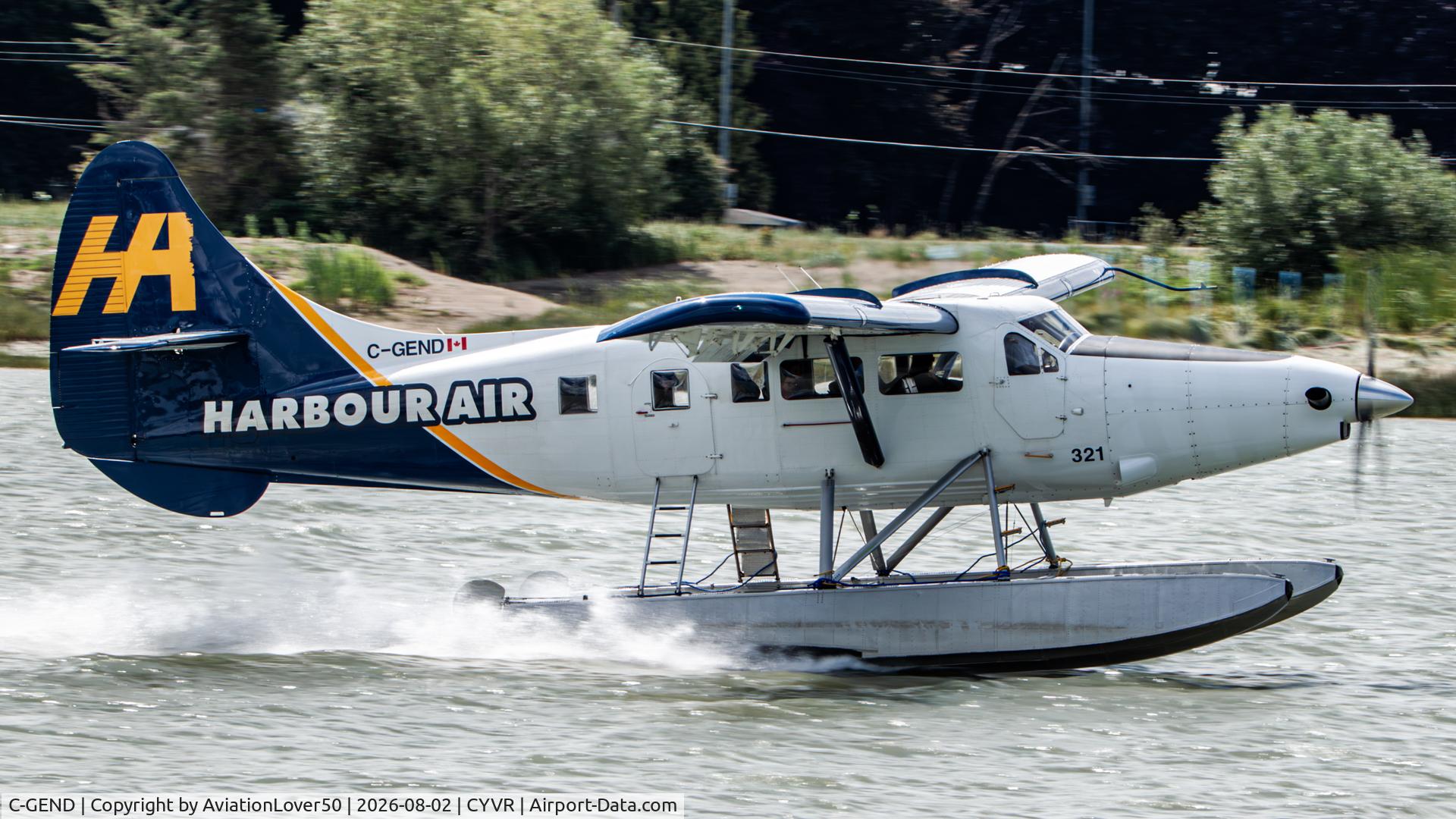 Aircraft C-GEND, 1960 De Havilland Canada DHC-3 Otter, c/n 371, Harbour Air Turbo Otter, at CYVR, photo by AviationLover50