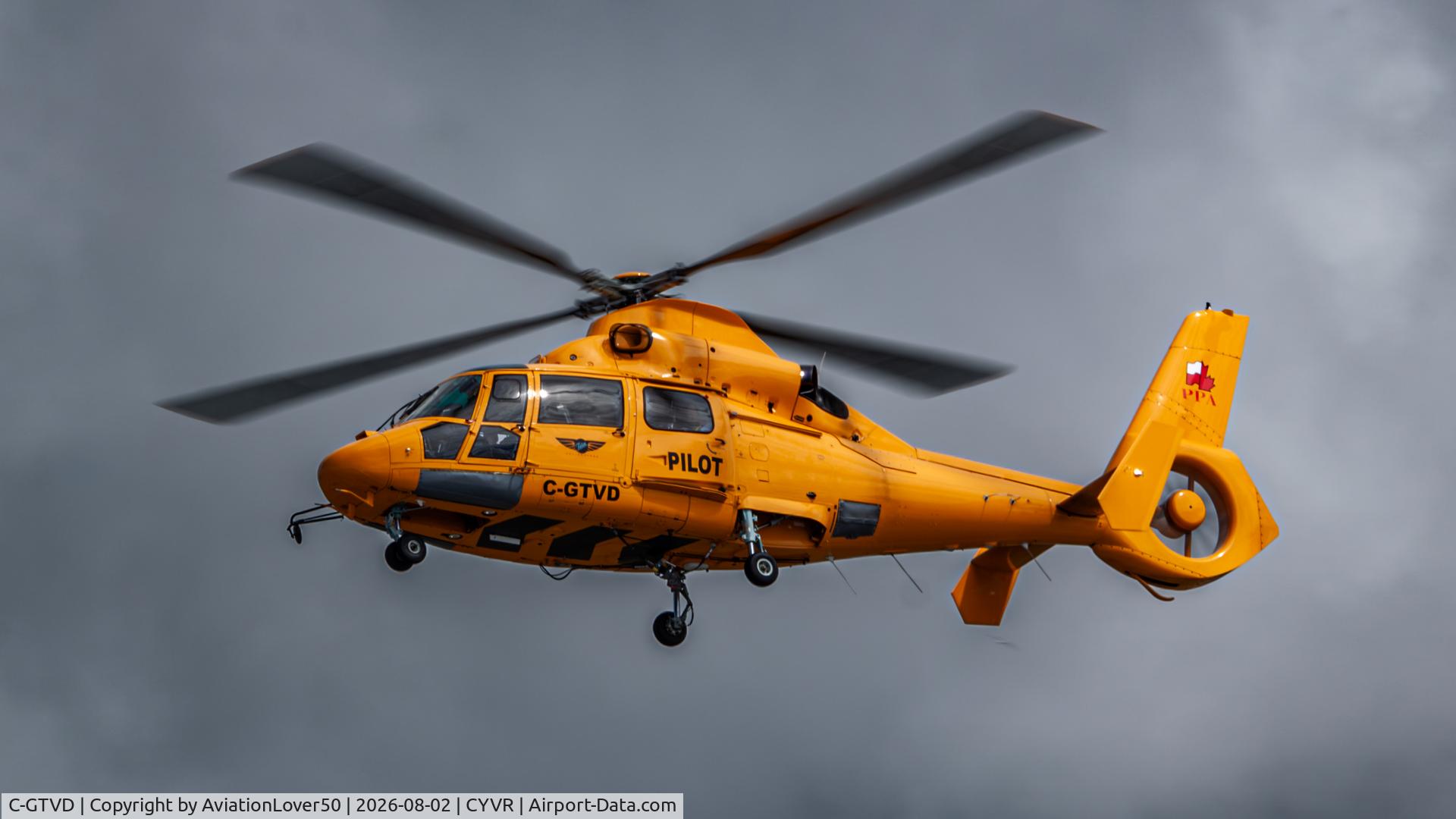 Aircraft C-GTVD, 2006 Eurocopter France AS 365N3, c/n 6760, Talon Helicopters Dauphin, at CYVR, photo by AviationLover50