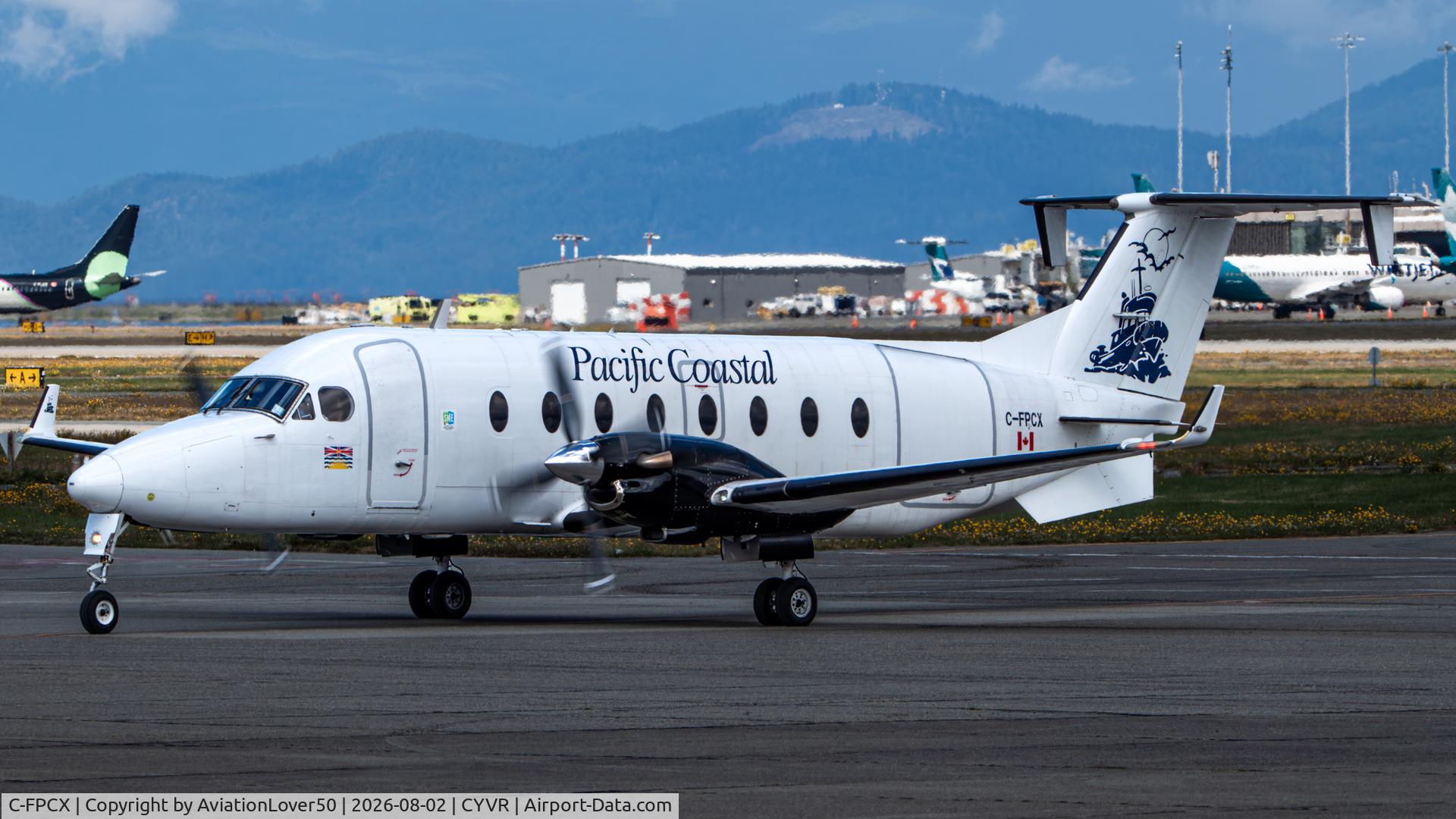 Aircraft C-FPCX, 1994 Beech 1900D, c/n UE-88, Pacific Coastal 1900D, at CYVR, photo by AviationLover50