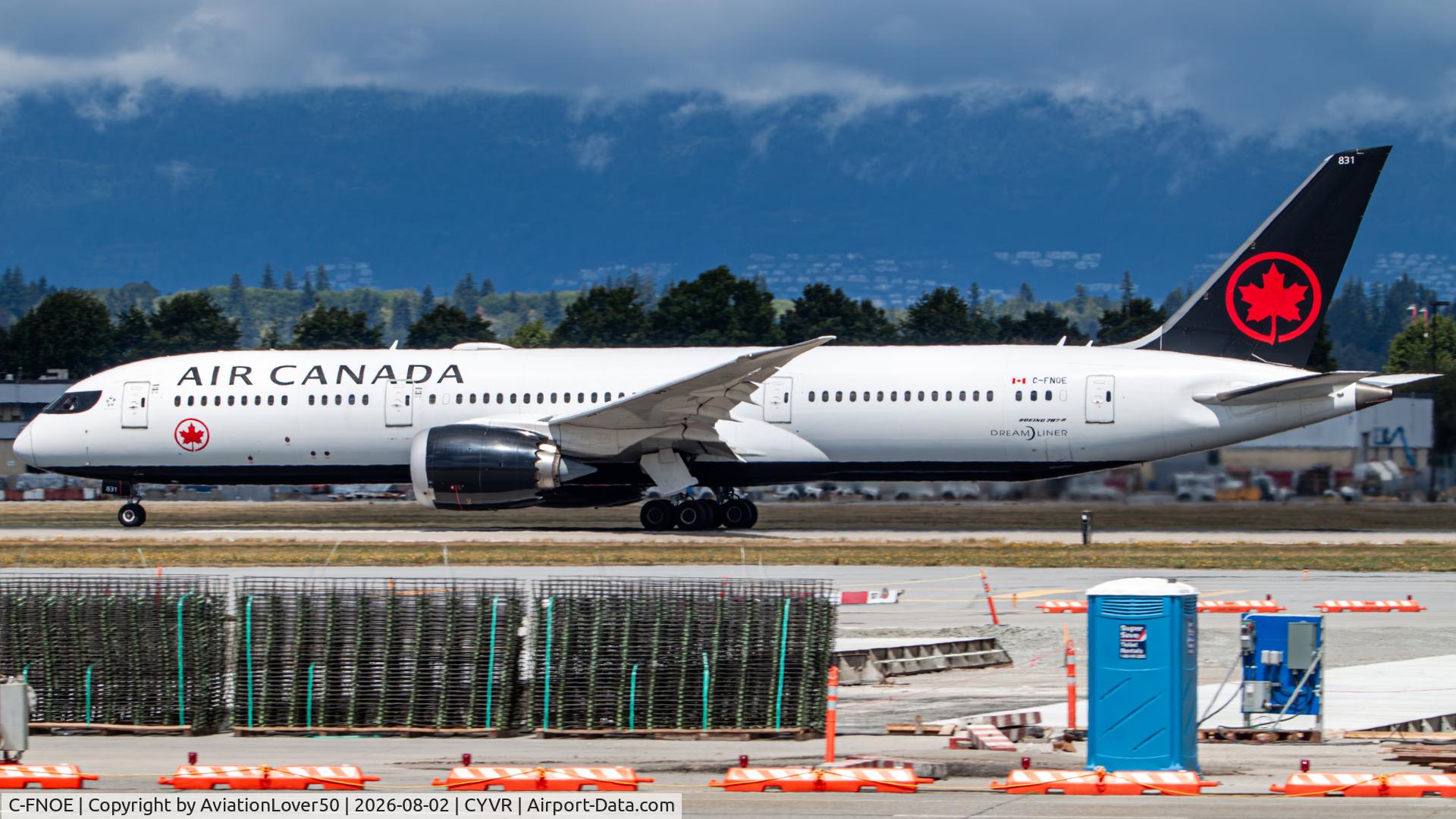 Aircraft C-FNOE, 2015 Boeing 787-9 Dreamliner, c/n 35265, Air Canada 789, at CYVR, photo by AviationLover50