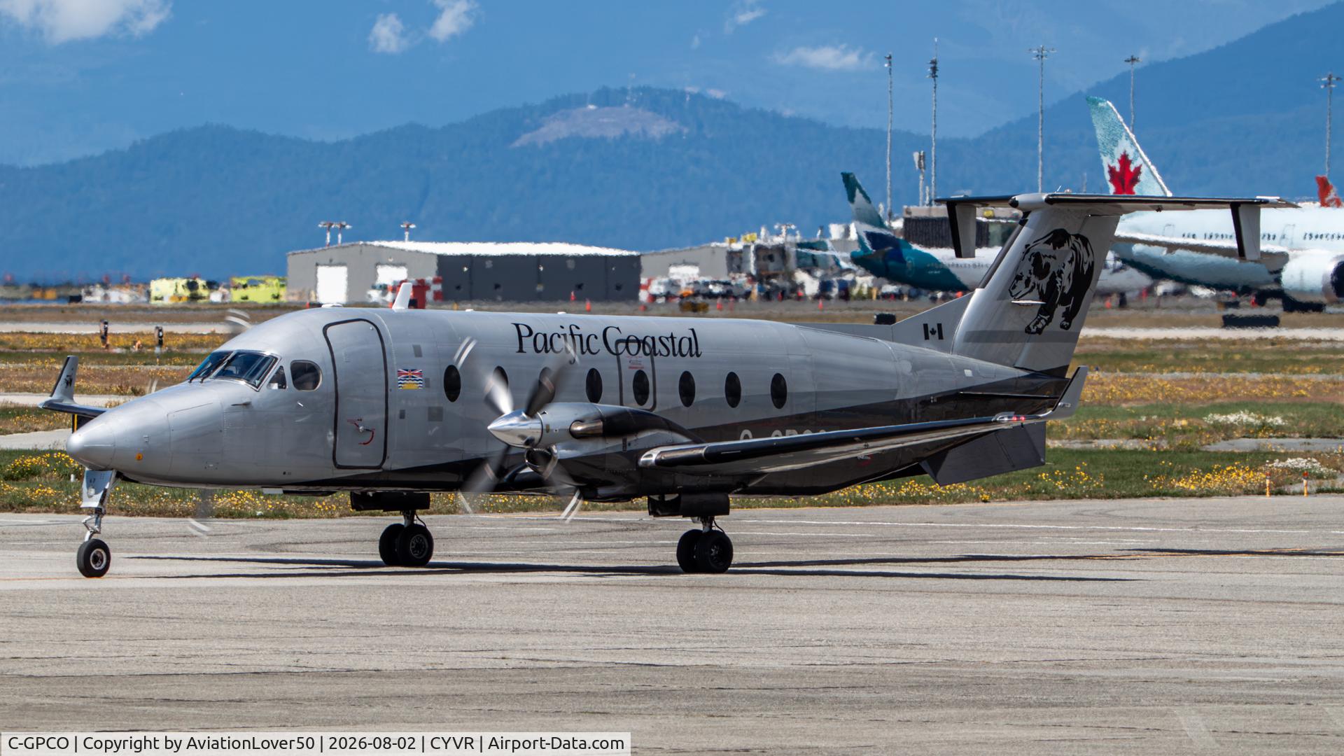 Aircraft C-GPCO, 1993 Beech 1900D, c/n UE-67, Pacific Coastal 1900D, at CYVR, photo by AviationLover50